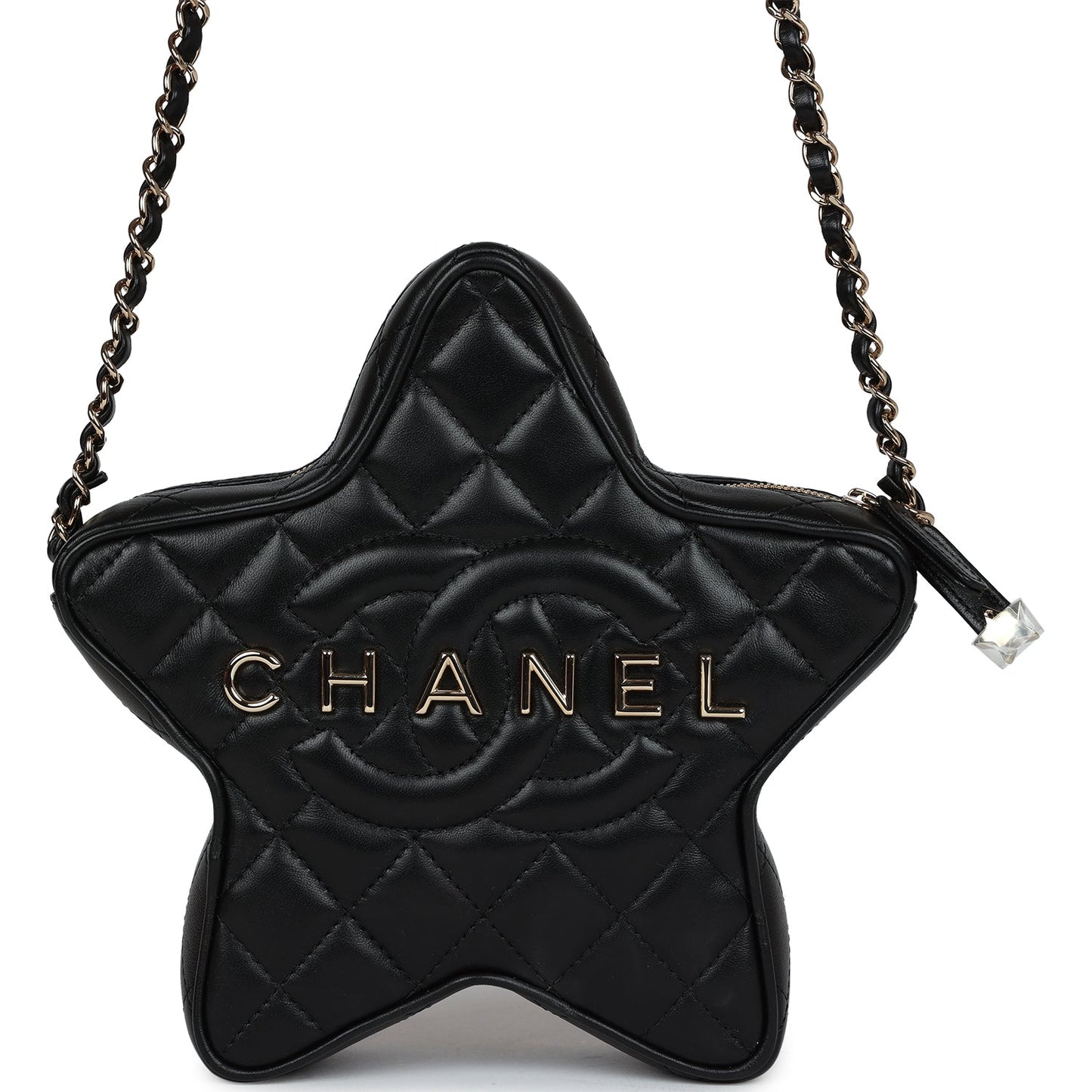 Chanel Star Bag Black Lambskin Light Gold Hardware