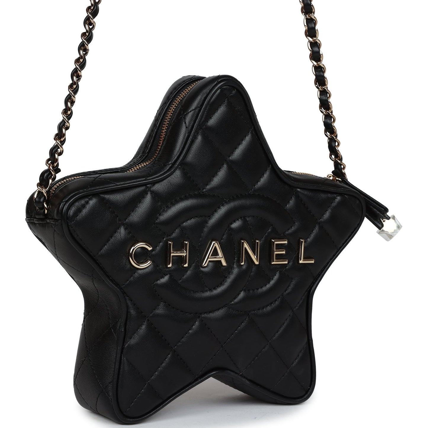 Chanel Star Bag Black Lambskin Light Gold Hardware