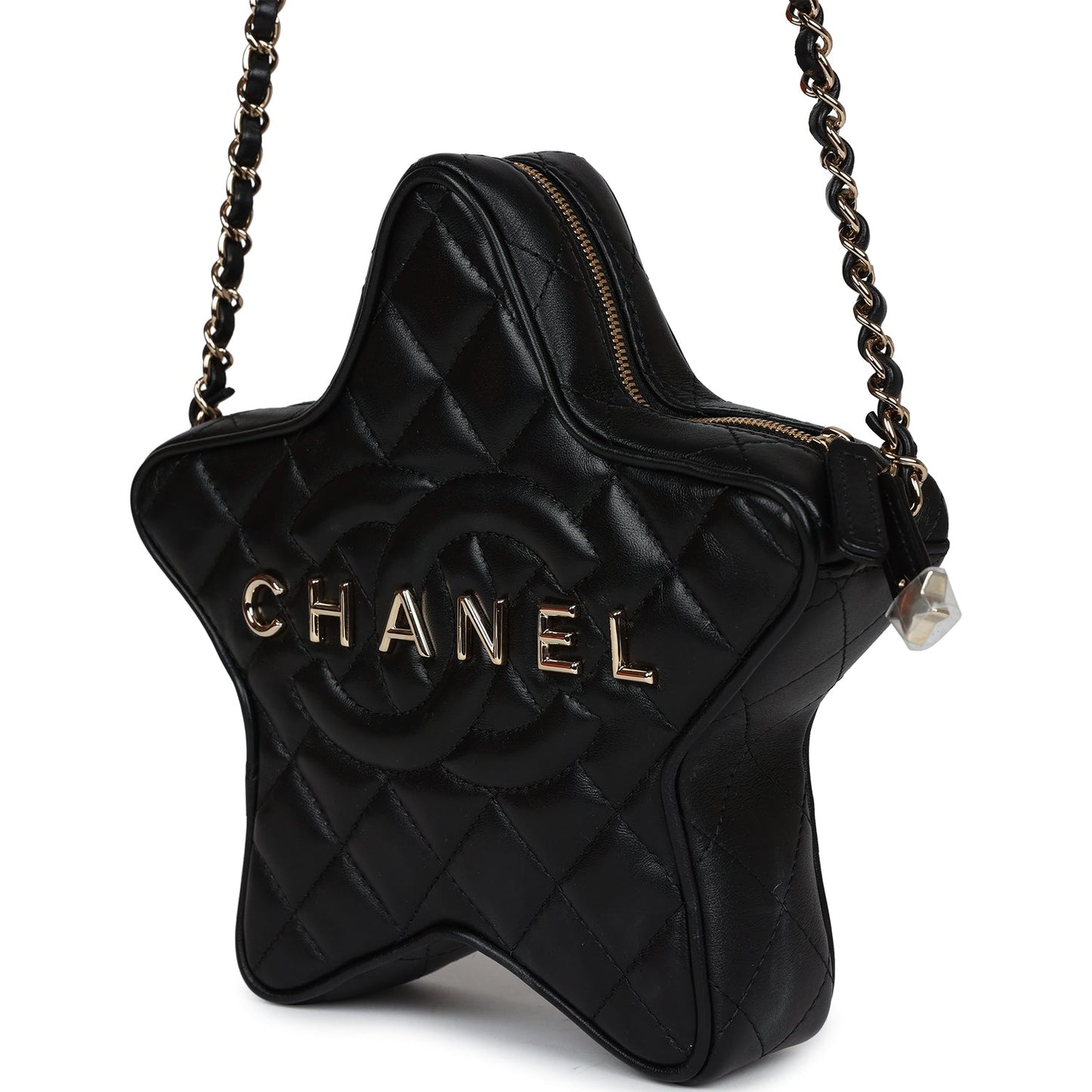 Chanel Star Bag Black Lambskin Light Gold Hardware