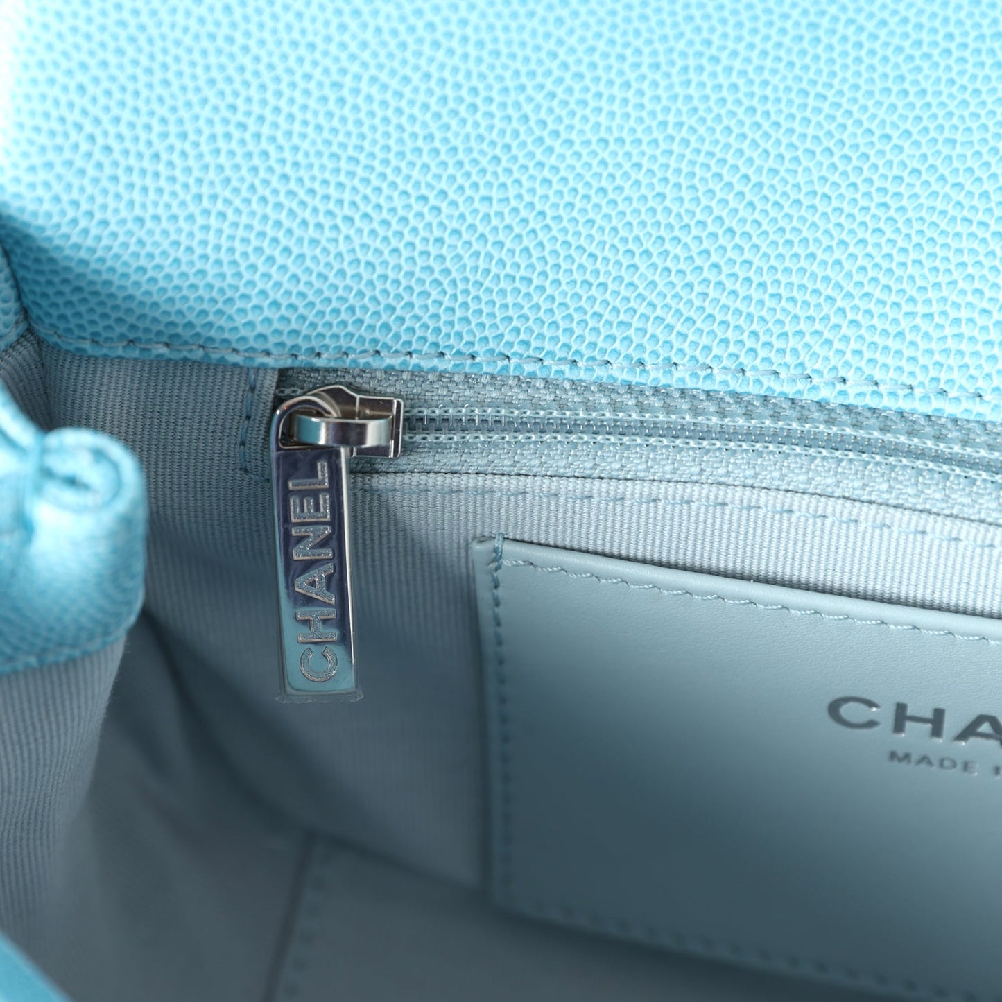 Chanel Mini Flap Bag Blue Ombre Caviar Lacquered Metal Hardware