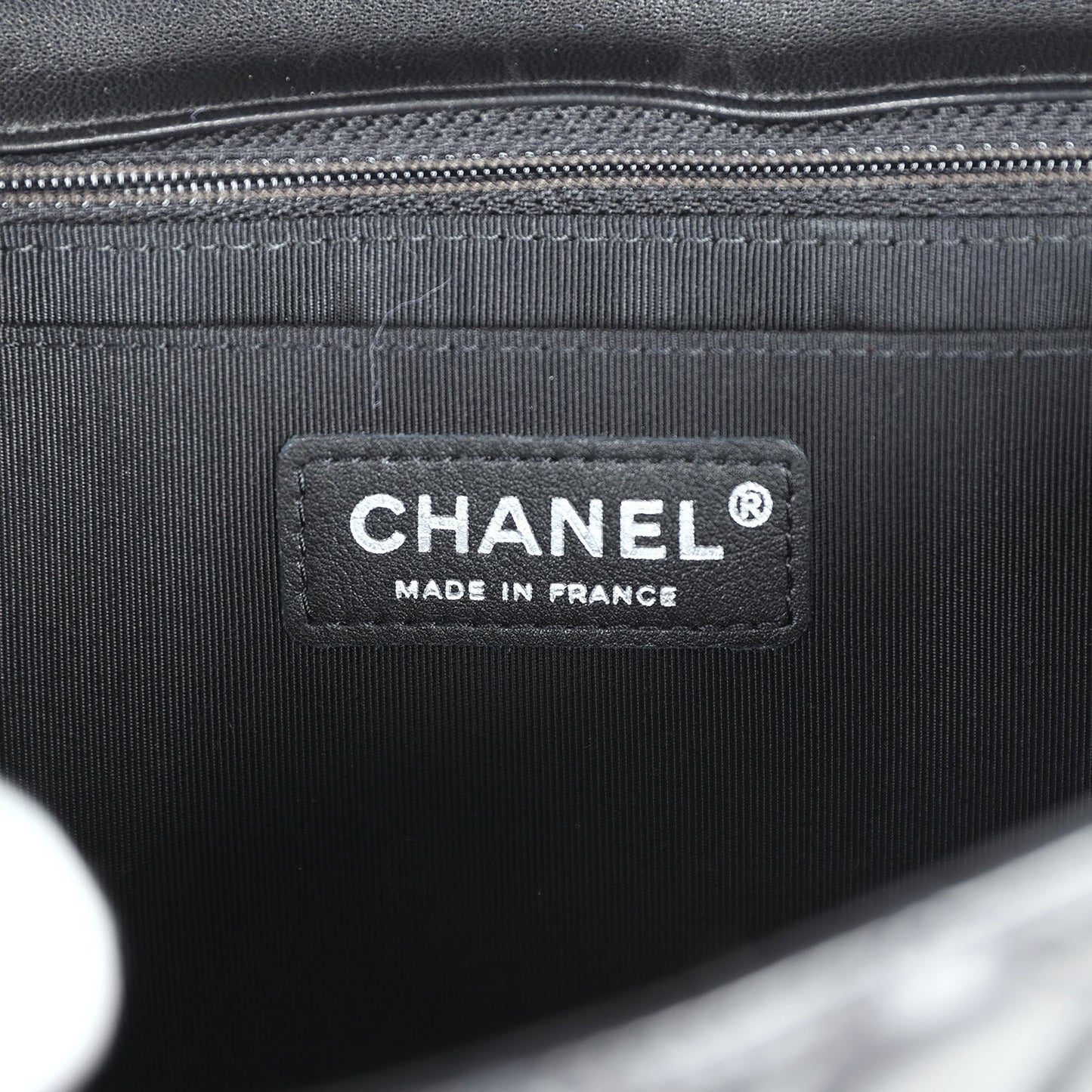 Pre-owned Chanel Medium Lady Bug Single Flap Bag Black Lambskin Silver Hardware