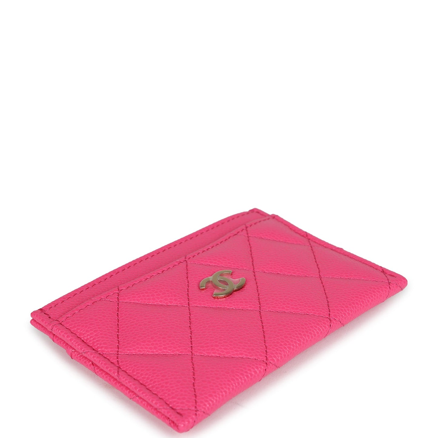 Chanel Card Holder Wallet Hot Pink Gold Hardware