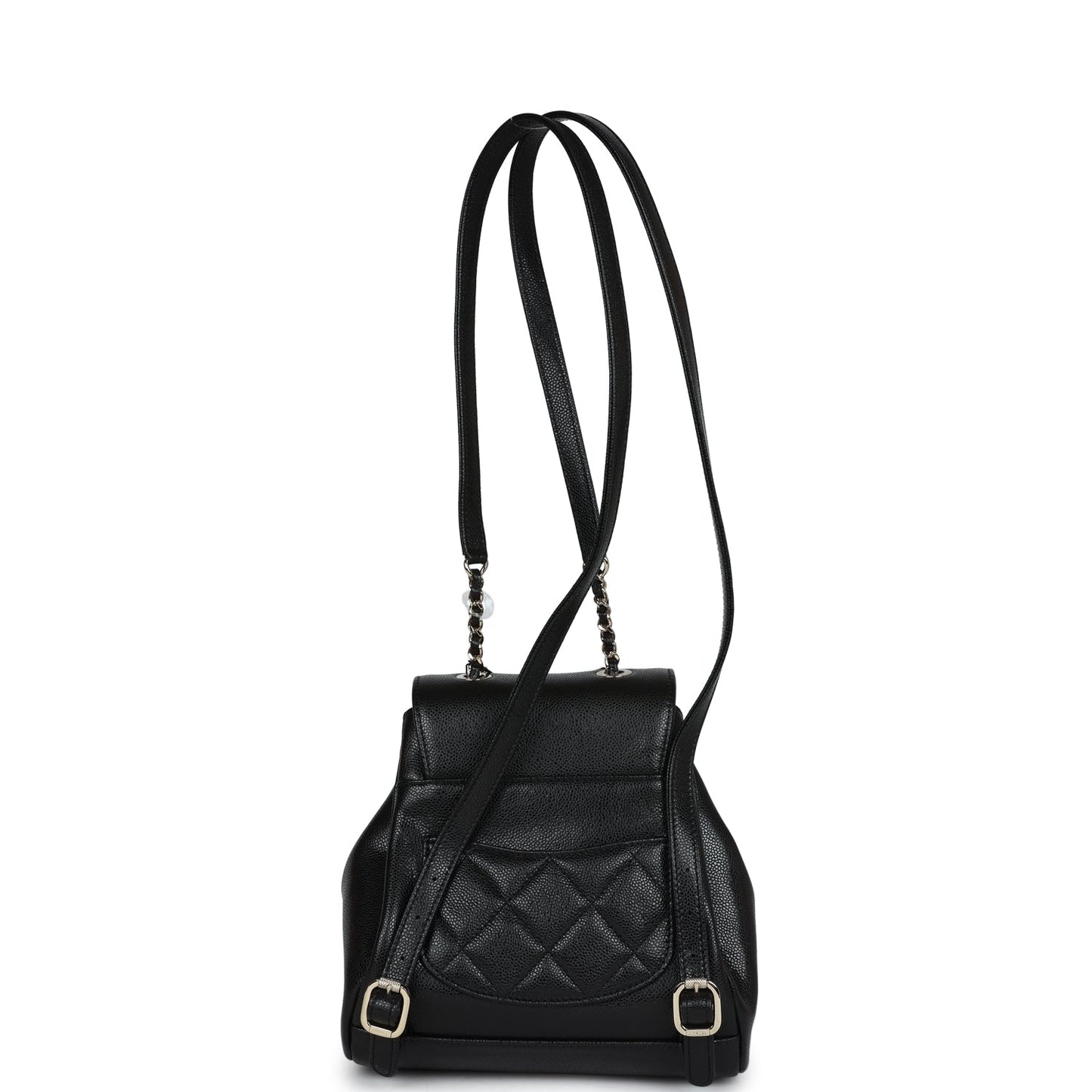 Chanel Small Business Affinity Backpack Black Caviar Light Gold Hardware