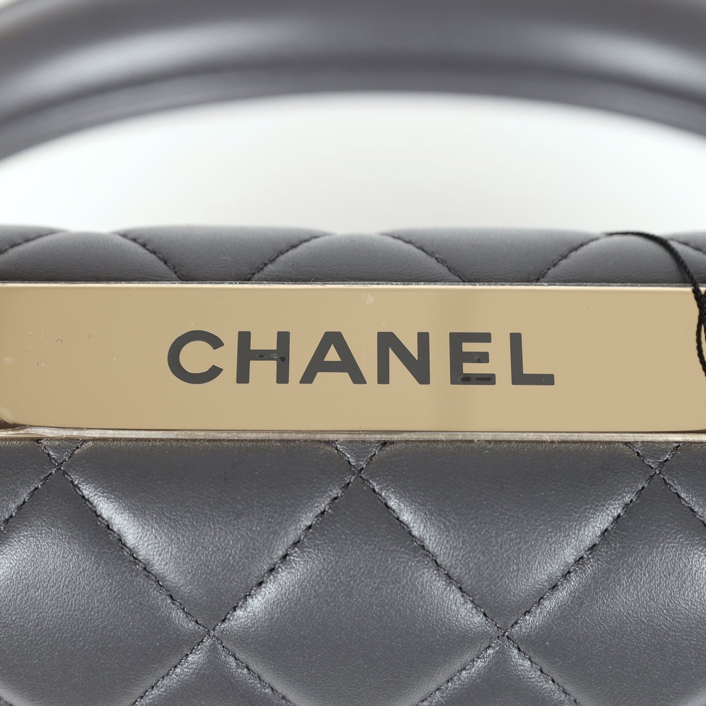 Chanel Small Trendy CC Bag Dark Grey Lambskin Light Gold Hardware