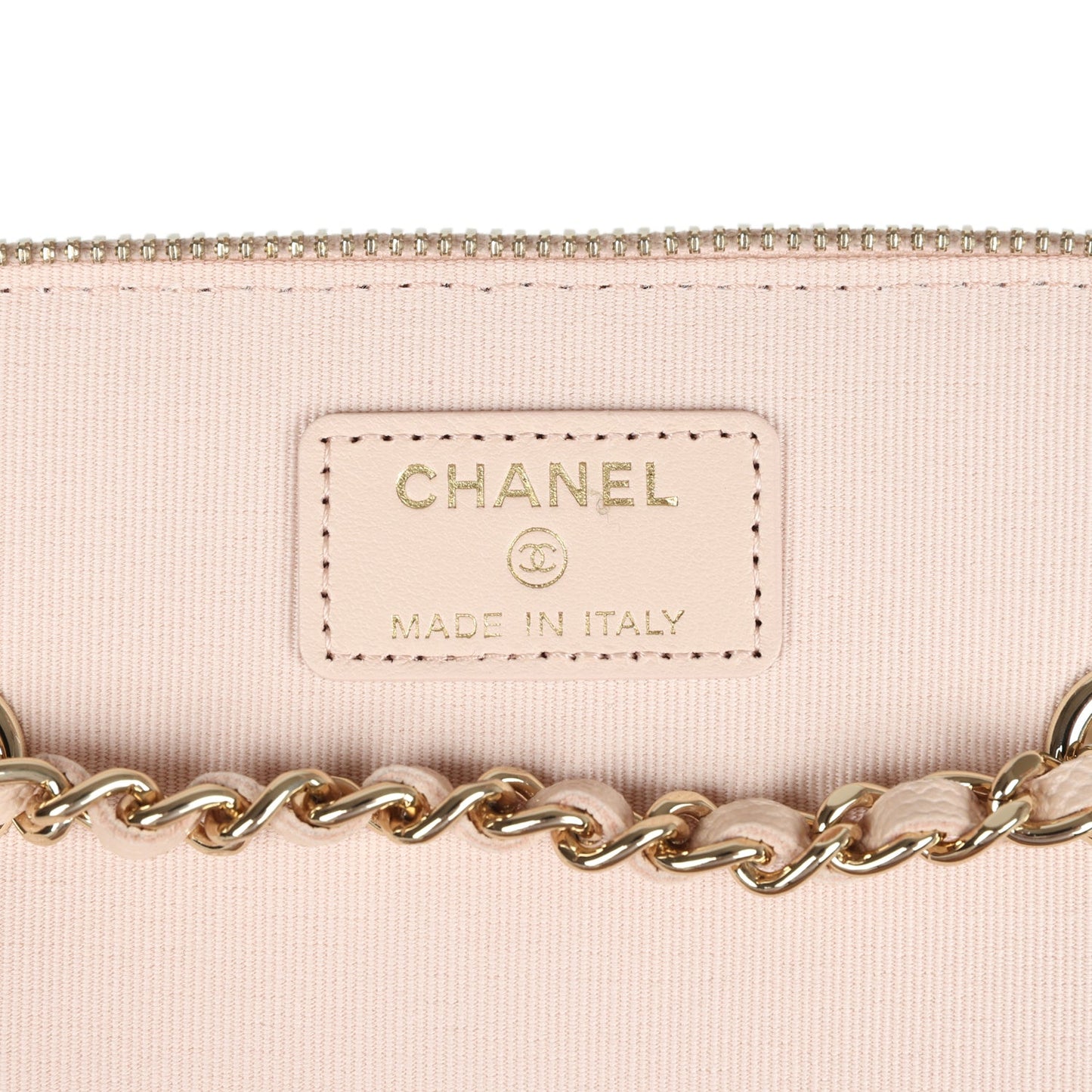 Chanel Small Vanity Case Light Beige Caviar Light Gold Hardware