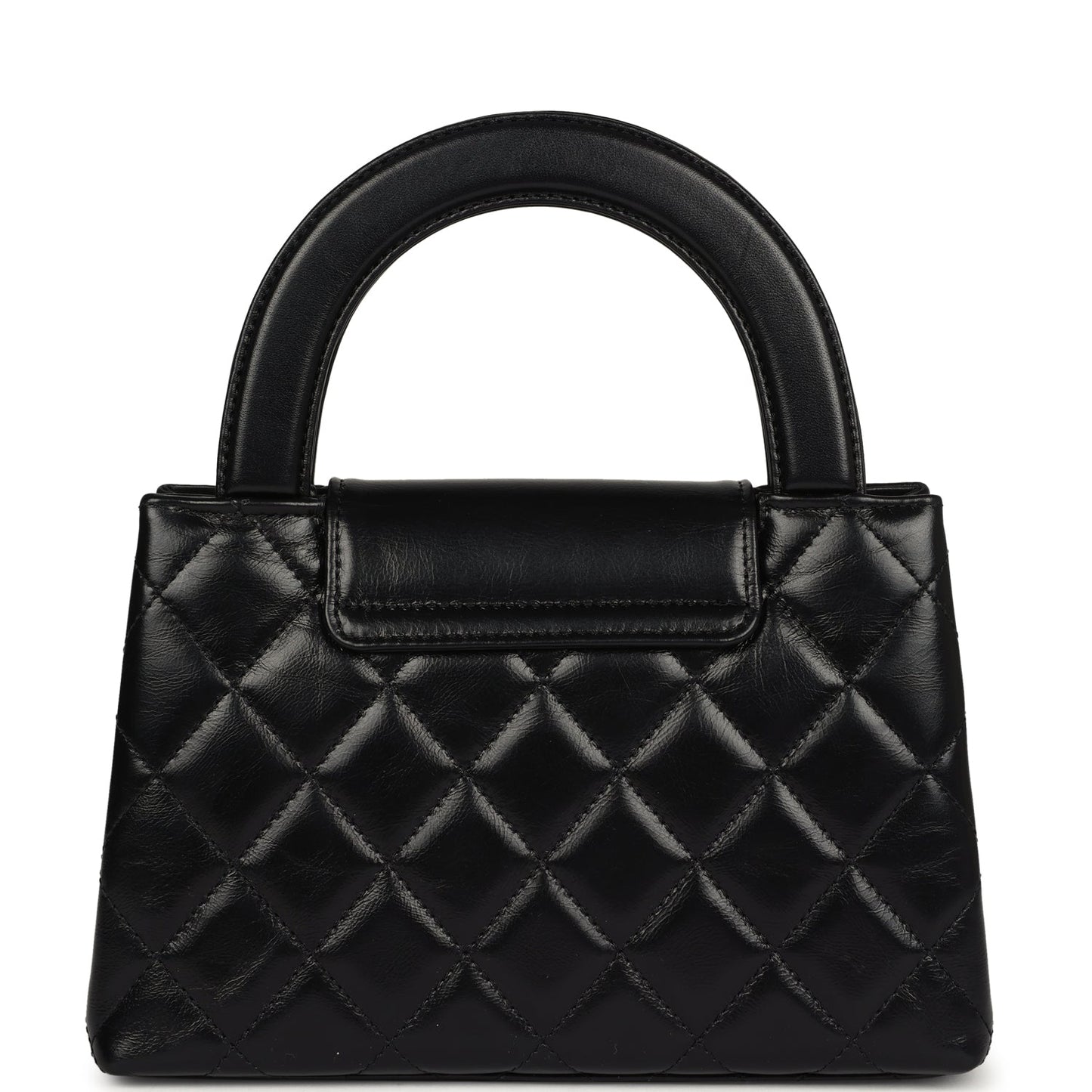 Chanel Small Kelly Shopper Black Aged Calfskin Brushed Gold Hardware