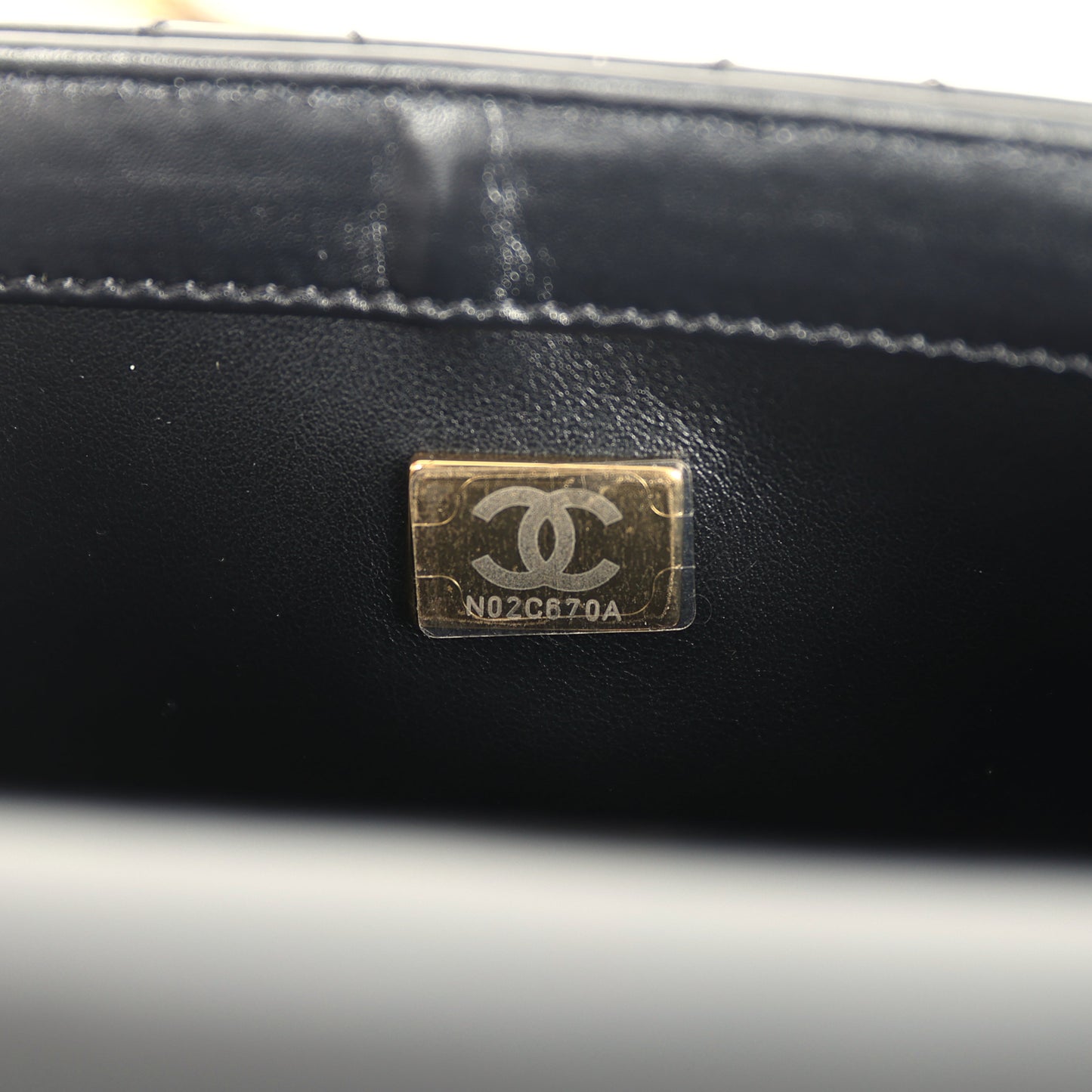 Chanel Small Perfect Fit Flap Bag Black Shiny Calfskin Brushed Gold Hardware