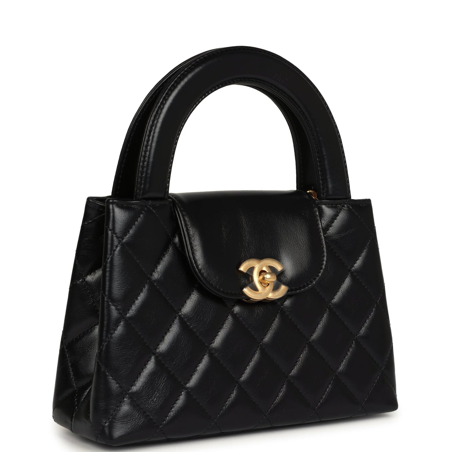 Chanel Small Kelly Black Shiny Aged Calfskin Brushed Gold Hardware - Bob Flawless Skincare 