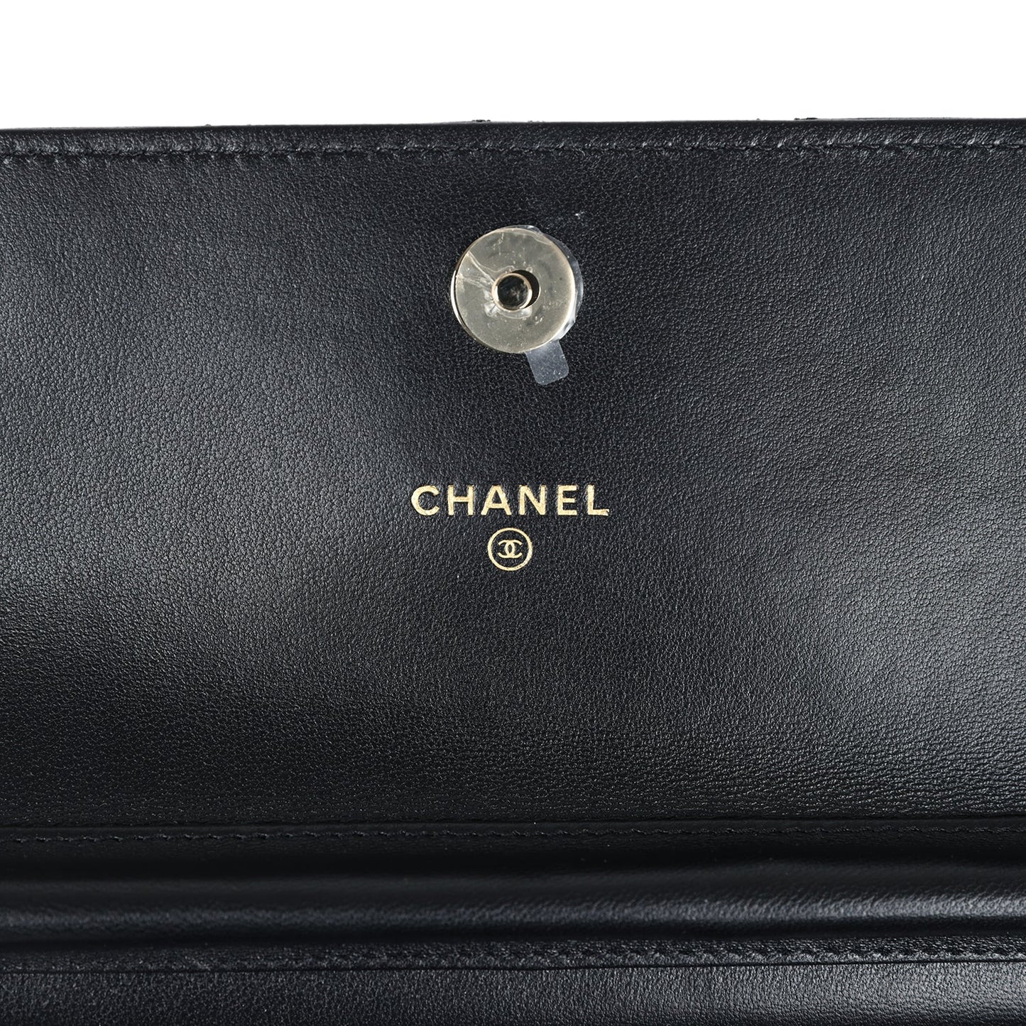 Chanel Small Pearl Clutch with Chain Black Lambskin Gold Hardware