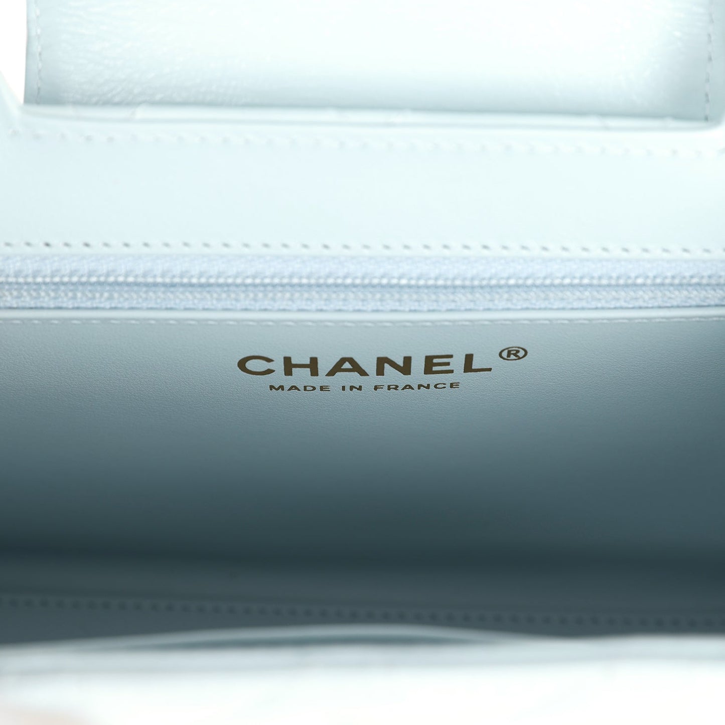 Chanel Small Kelly Shopper Light Blue Shiny Aged Calfskin Brushed Gold Hardware