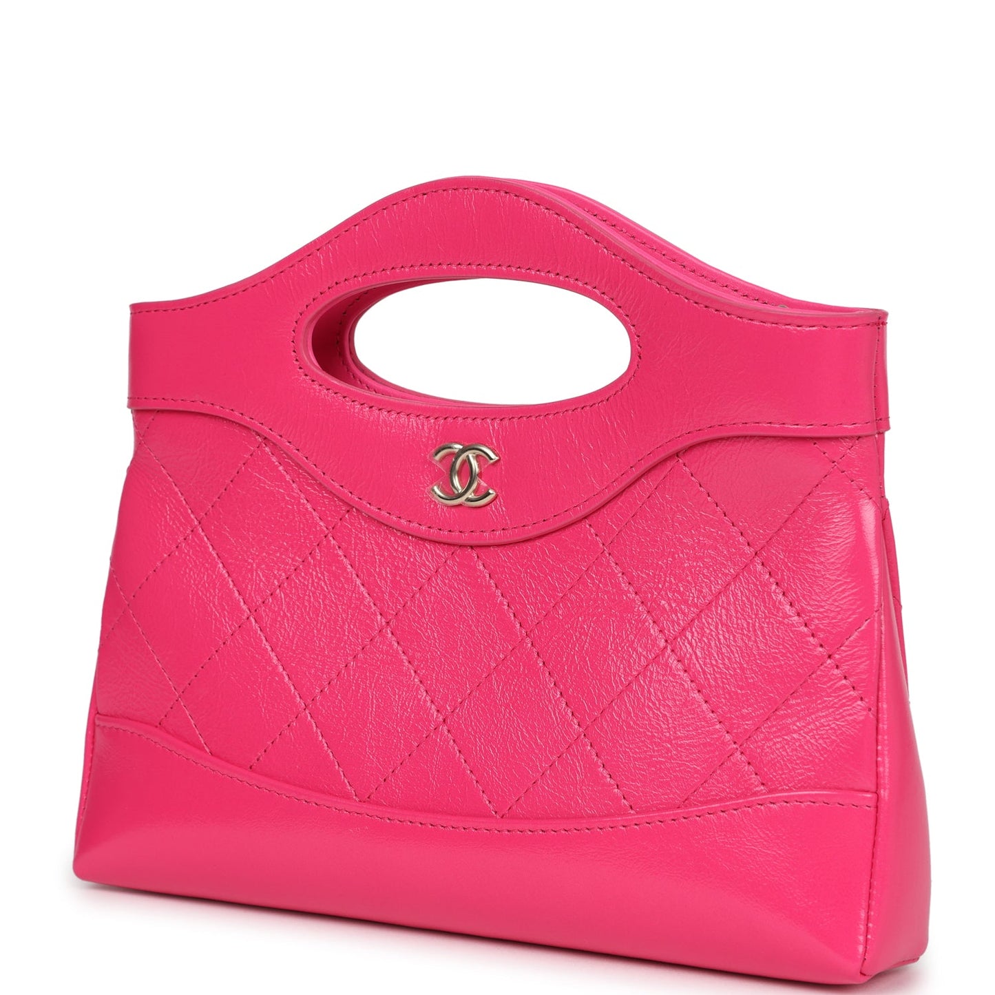 Pre-owned Chanel Nano 31 Shopper Hot Pink Shiny Aged Calfskin Gold Hardware - Bob Flawless Skincare 