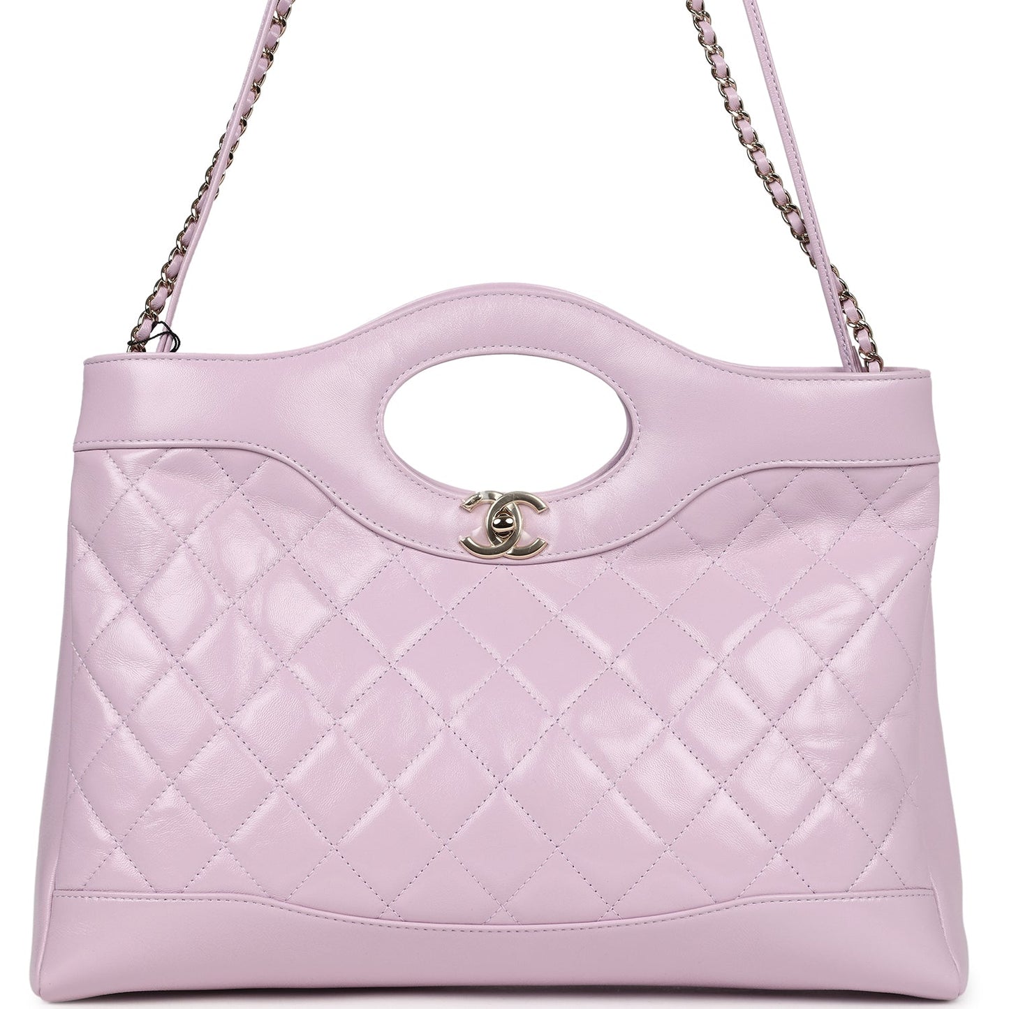 Chanel Large 31 Shopper Light Purple Shiny Lambskin Light Gold Hardware - Bob Flawless Skincare 