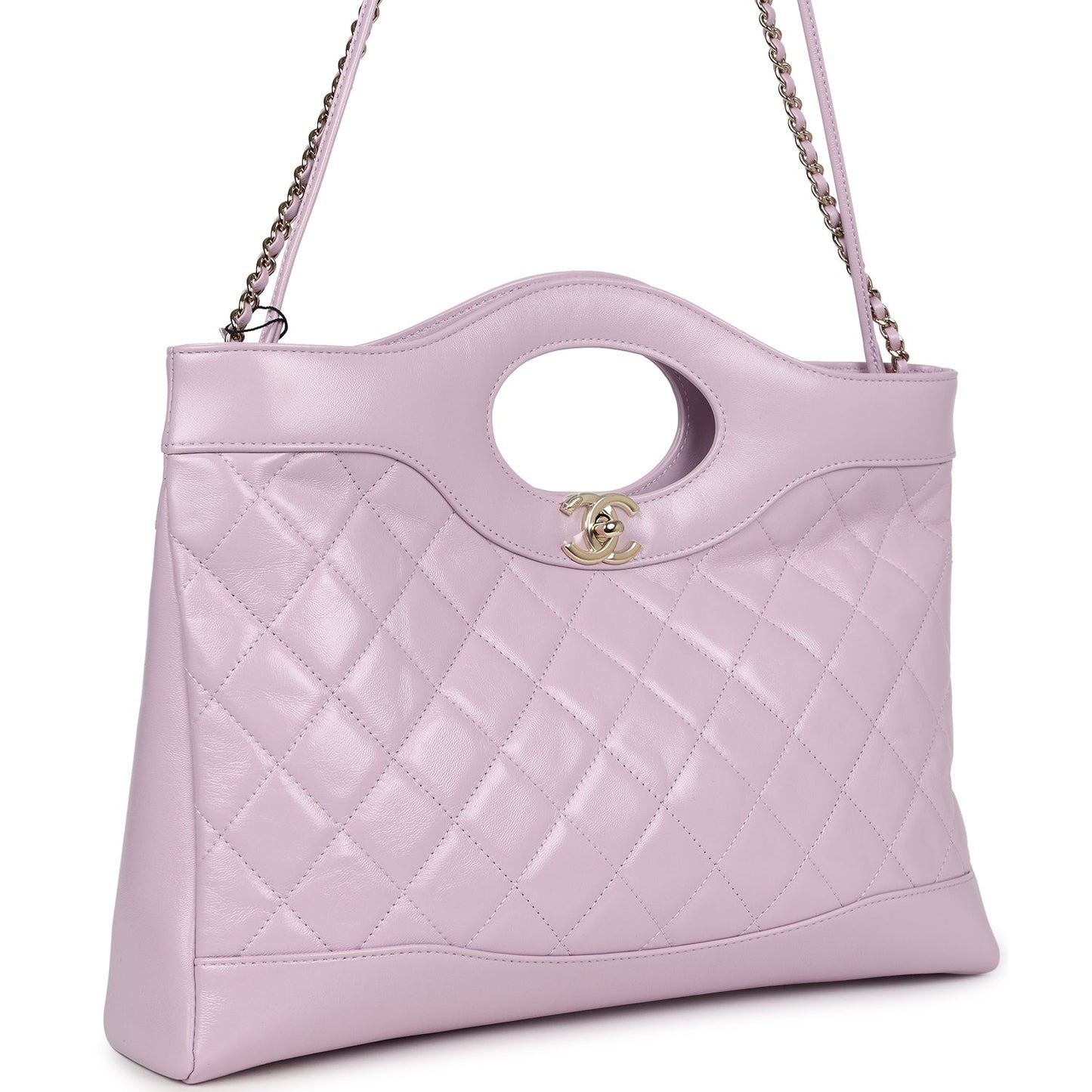 Chanel Large 31 Shopper Light Purple Shiny Lambskin Light Gold Hardware - Bob Flawless Skincare 