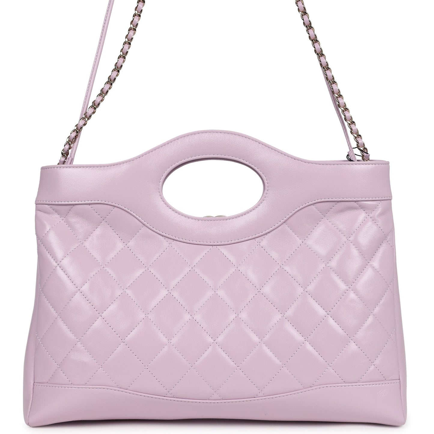 Chanel Large 31 Shopper Light Purple Shiny Lambskin Light Gold Hardware - Bob Flawless Skincare 