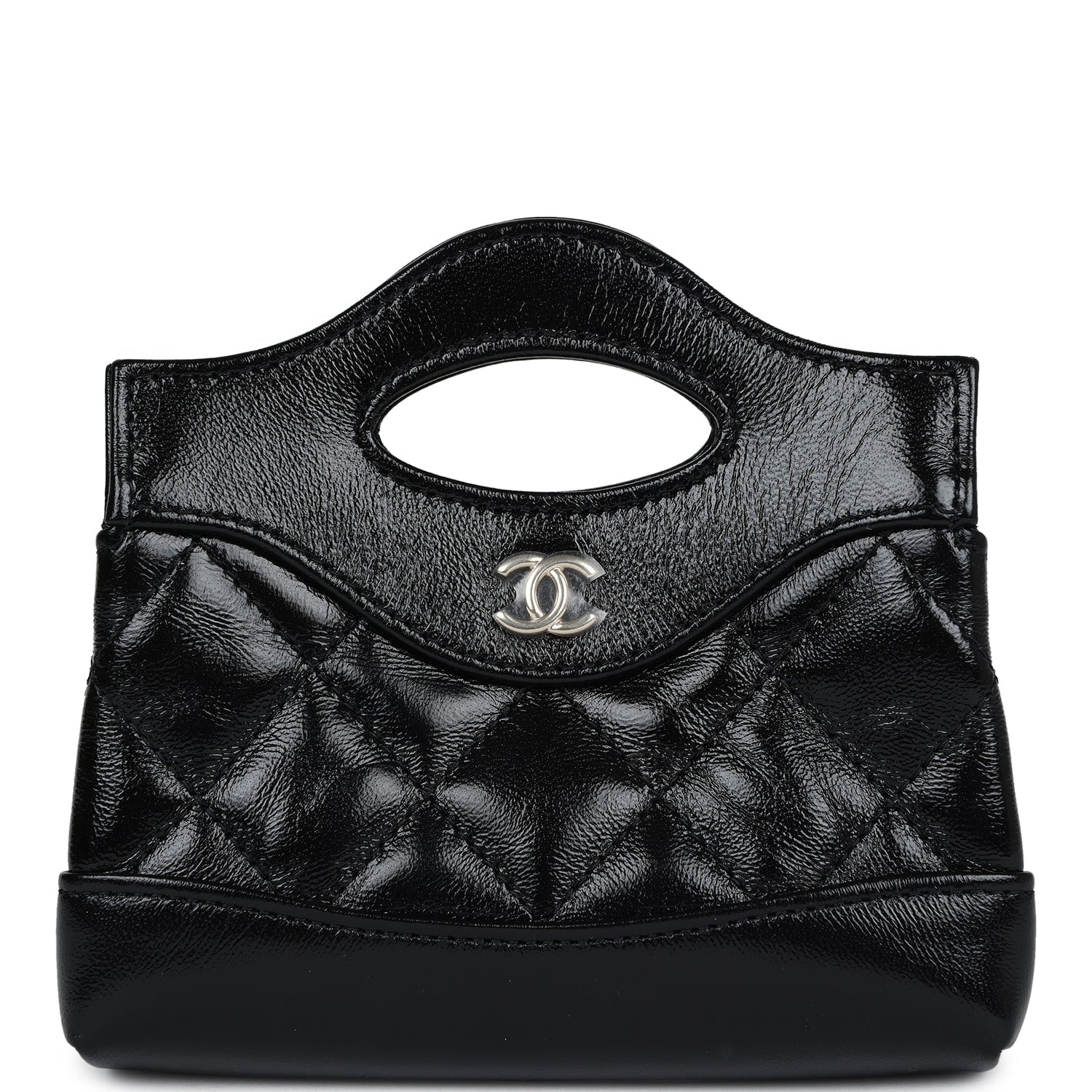 Chanel Micro 31 Shopper Black Shiny Lambskin Light Gold Hardware - Bob Flawless Skincare 