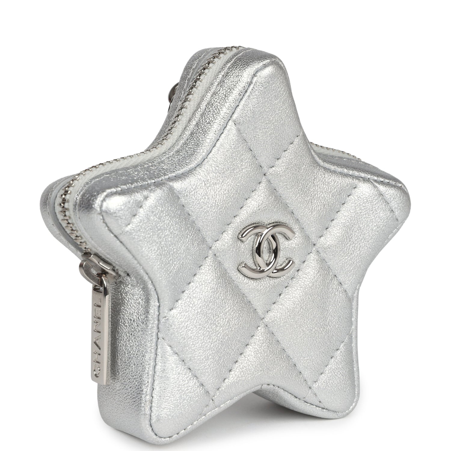 Chanel Star Charm Silver Metallic Lambskin Silver Hardware - Bob Flawless Skincare 