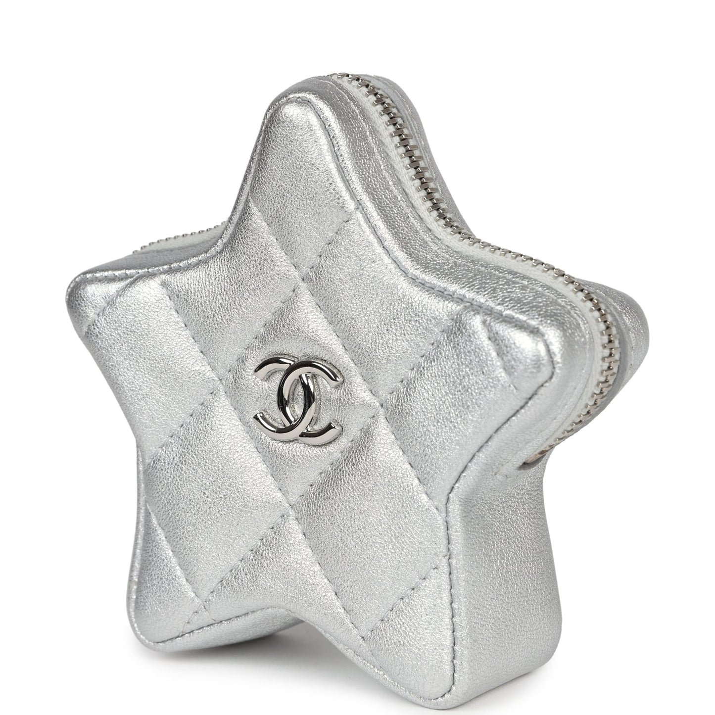 Chanel Star Charm Silver Metallic Lambskin Silver Hardware - Bob Flawless Skincare 