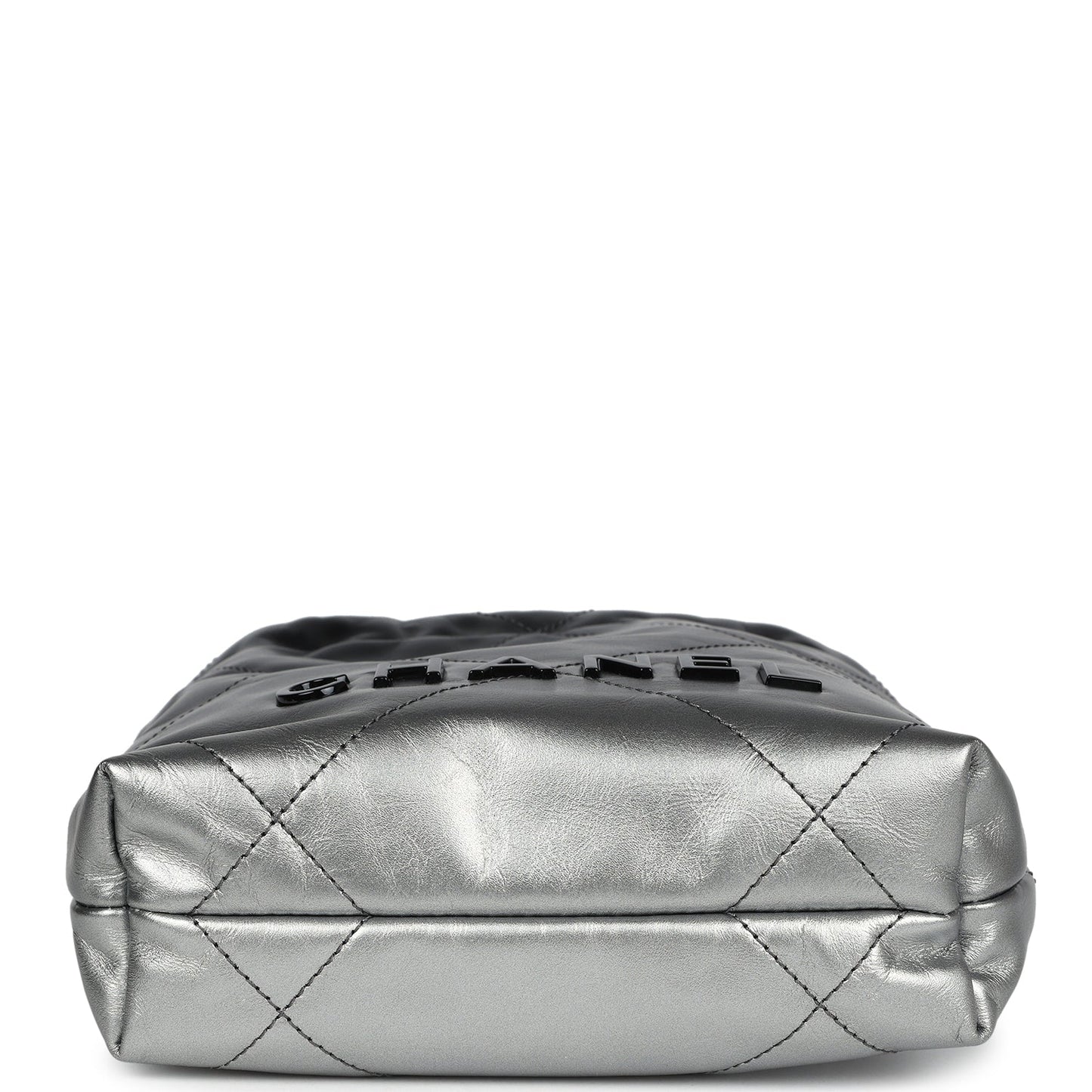 Chanel Mini 22 Hobo Black and Silver Ombre Metallic Calfskin Lacquered Metal Hardware - Bob Flawless Skincare 