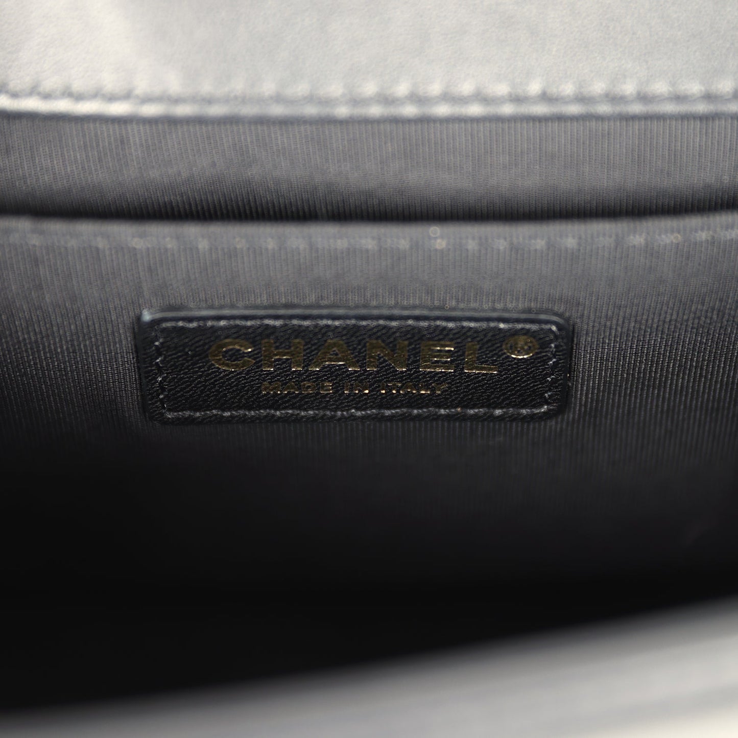 Chanel Medium Boy Bag Black Lambskin Antique Gold Hardware