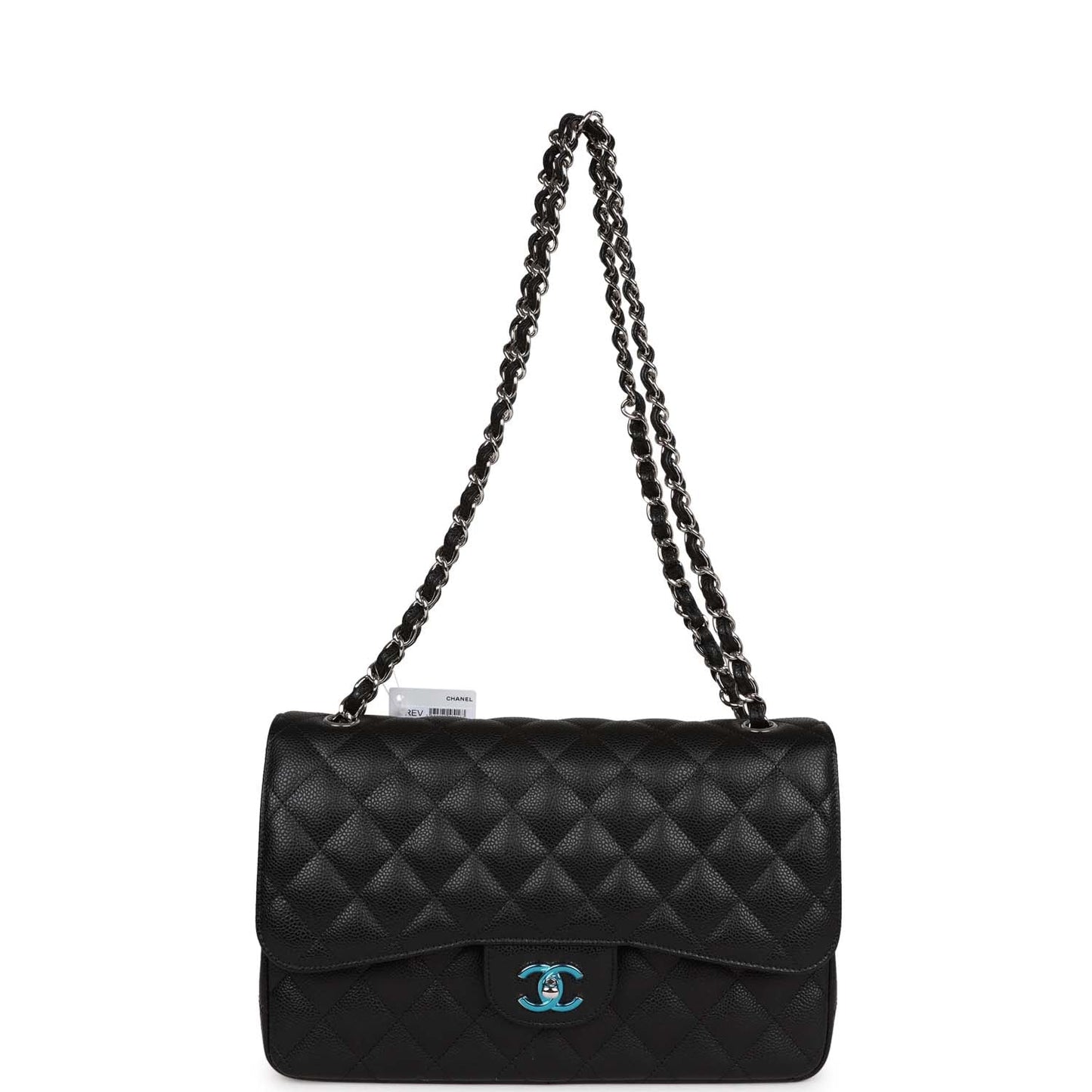 Chanel Jumbo Classic Double Flap Black Caviar Silver Hardware