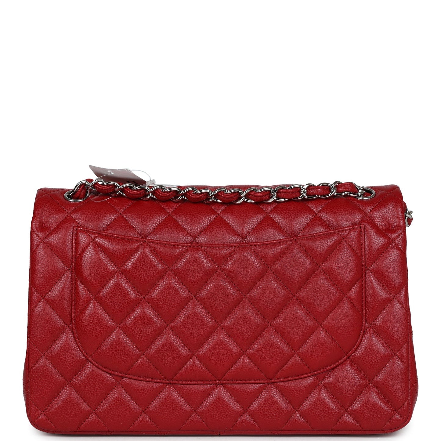 Chanel Jumbo Classic Double Flap Bag Red Caviar Silver Hardware