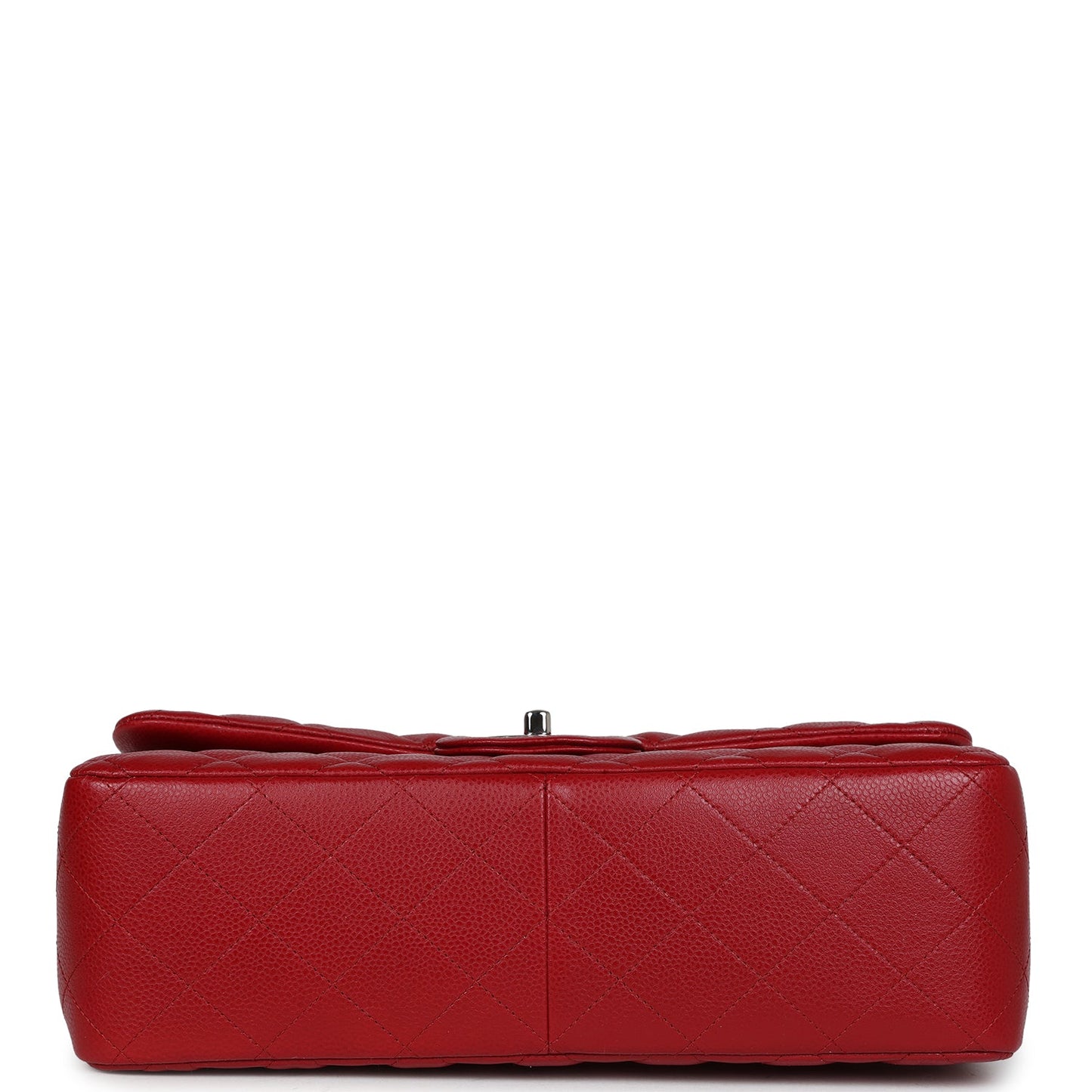 Chanel Jumbo Classic Double Flap Bag Red Caviar Silver Hardware