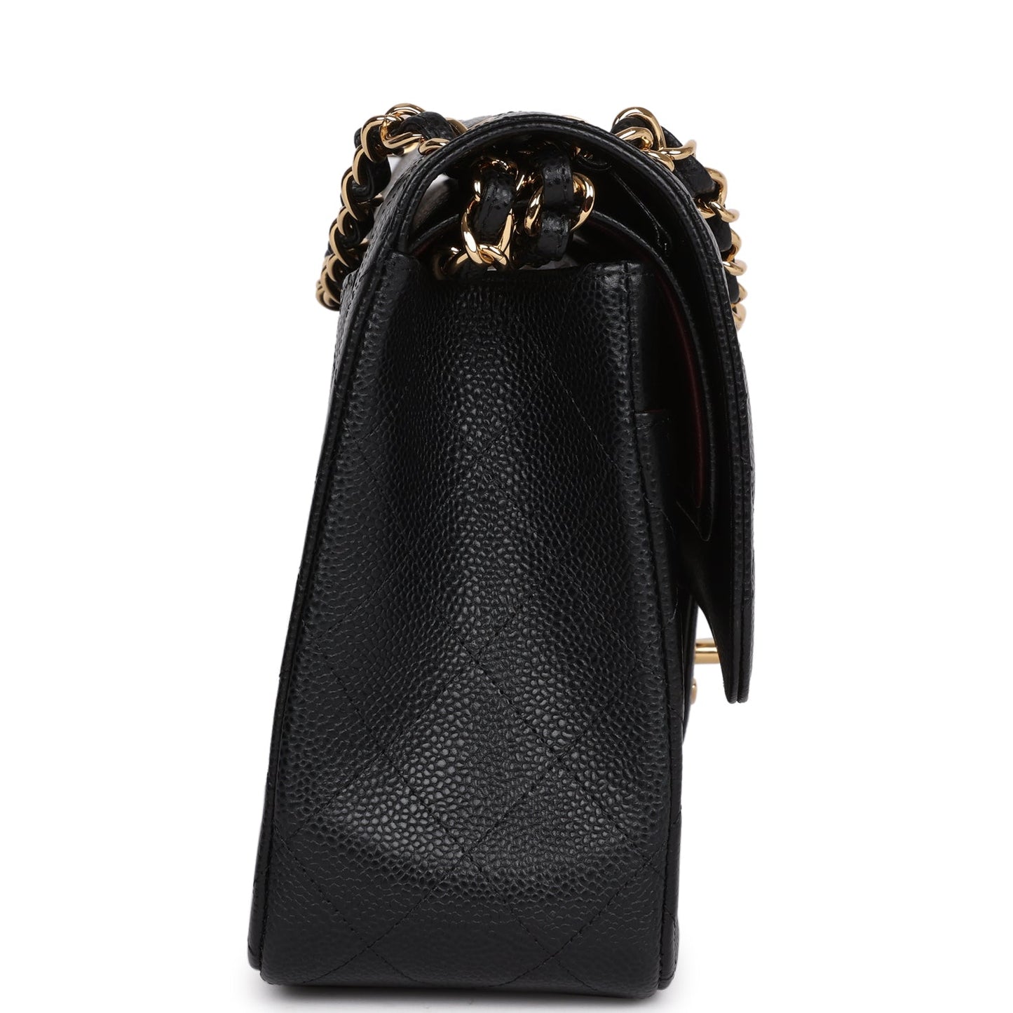 Chanel Jumbo Classic Double Flap Bag Black Caviar Gold Hardware