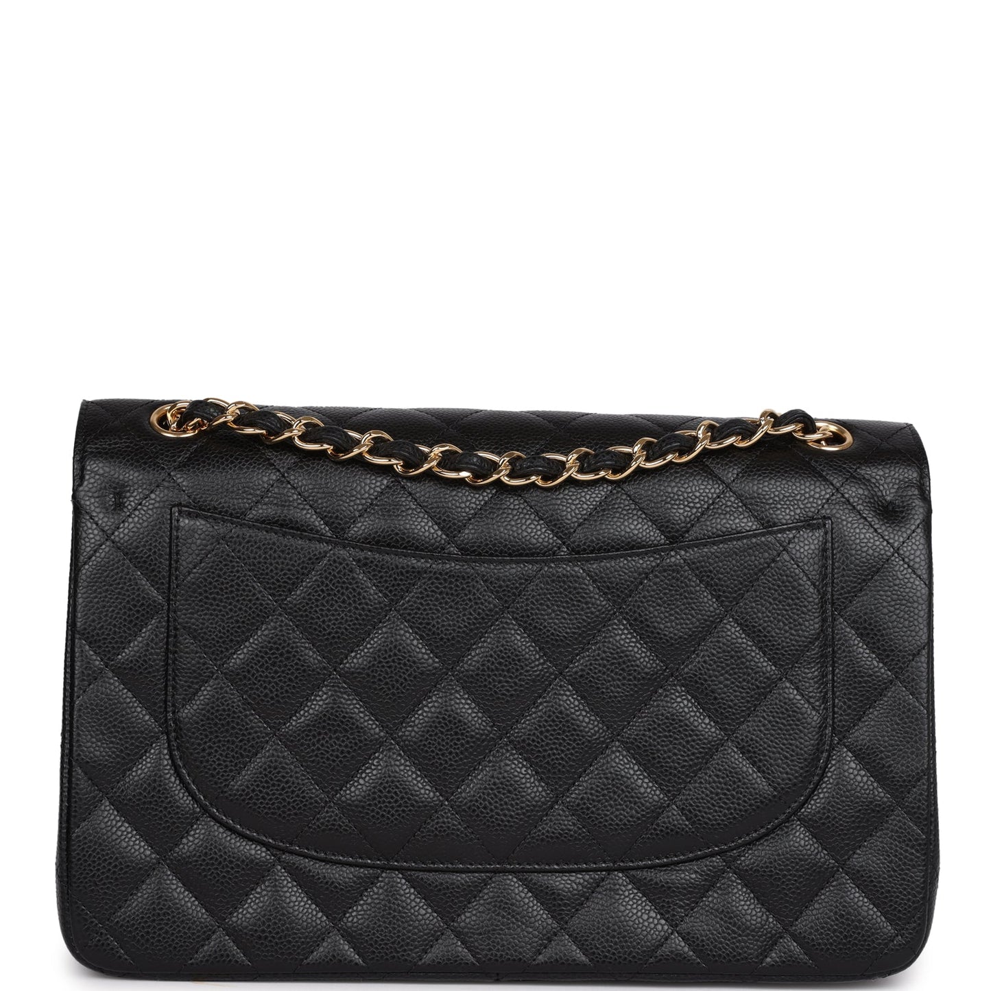 Chanel Jumbo Classic Double Flap Bag Black Caviar Gold Hardware