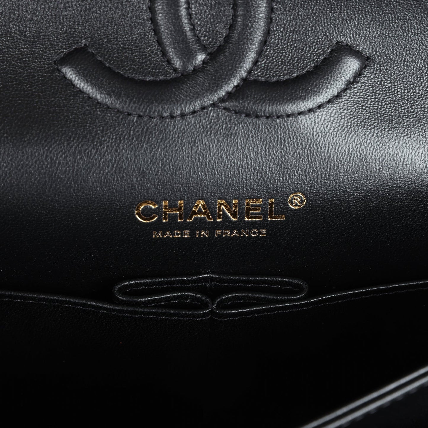 Chanel Medium Classic Double Flap Bag Black Lambskin Rose Gold Hardware