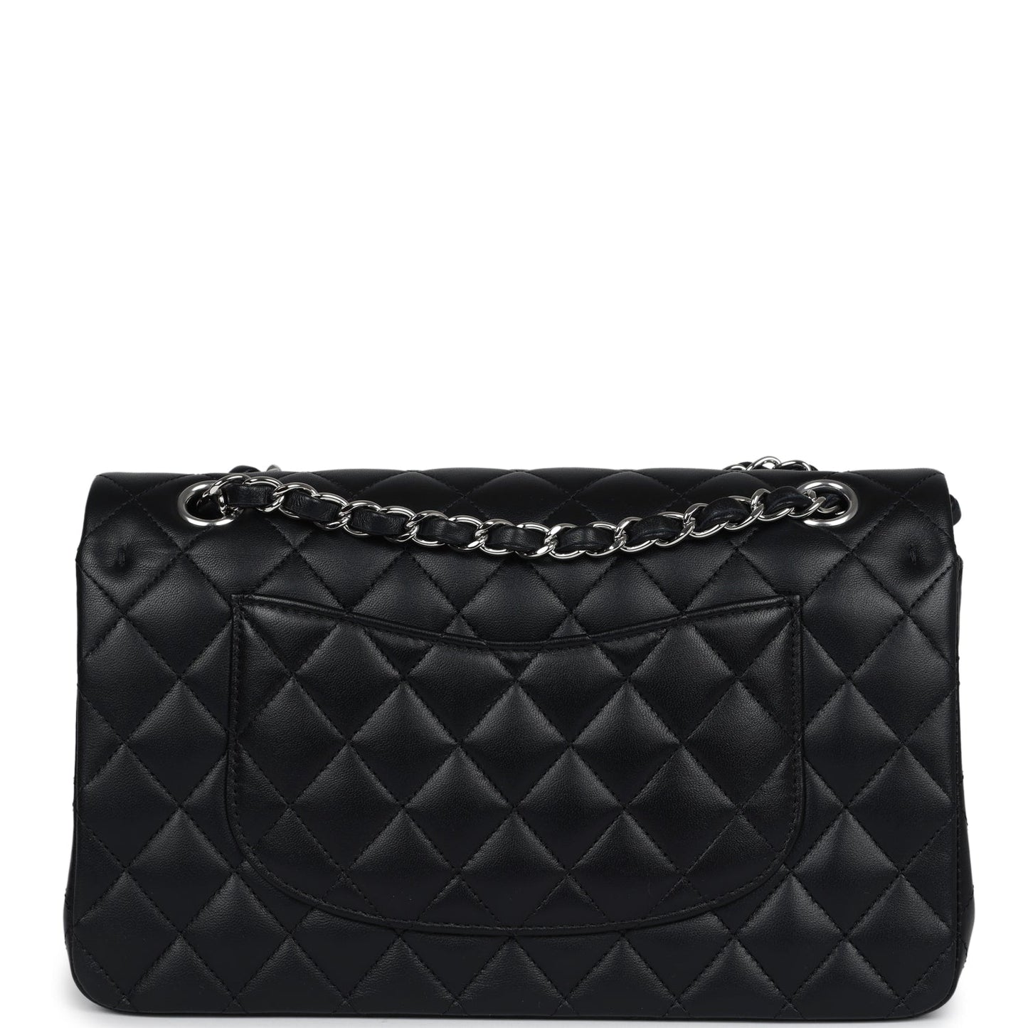 Chanel Medium Classic Double Flap Black Lambskin Silver Hardware - Bob Flawless Skincare 