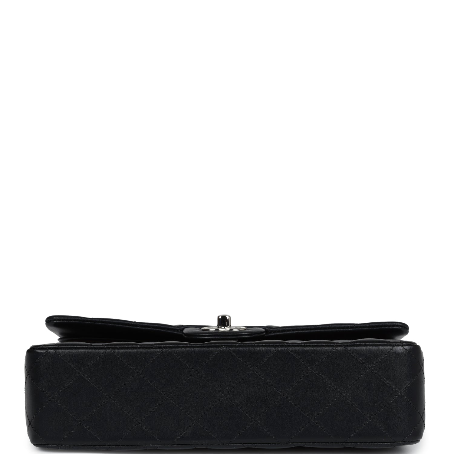 Chanel Medium Classic Double Flap Black Lambskin Silver Hardware - Bob Flawless Skincare 