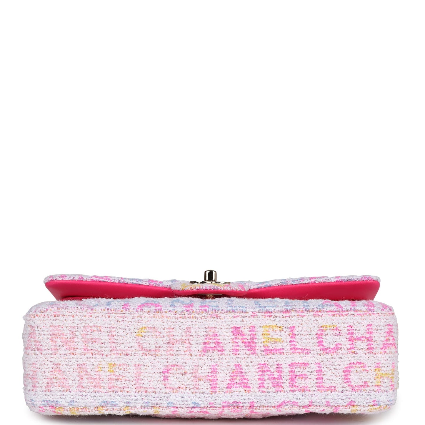 Chanel Medium Classic Double Flap Multicolor Tweed Light Gold Hardware