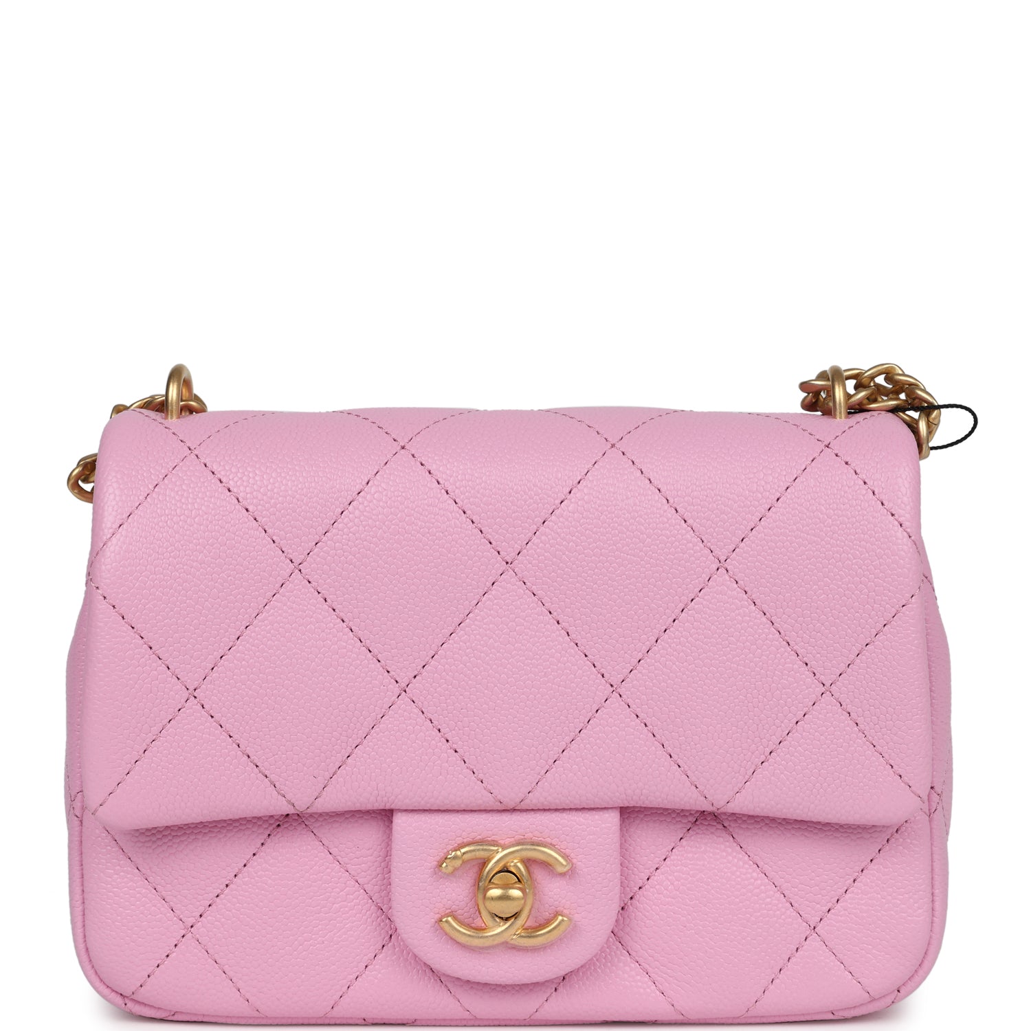 Chanel Mini Sweetheart Crush Square Flap Bag Pink Caviar Aged Gold Hardware - Bob Flawless Skincare 