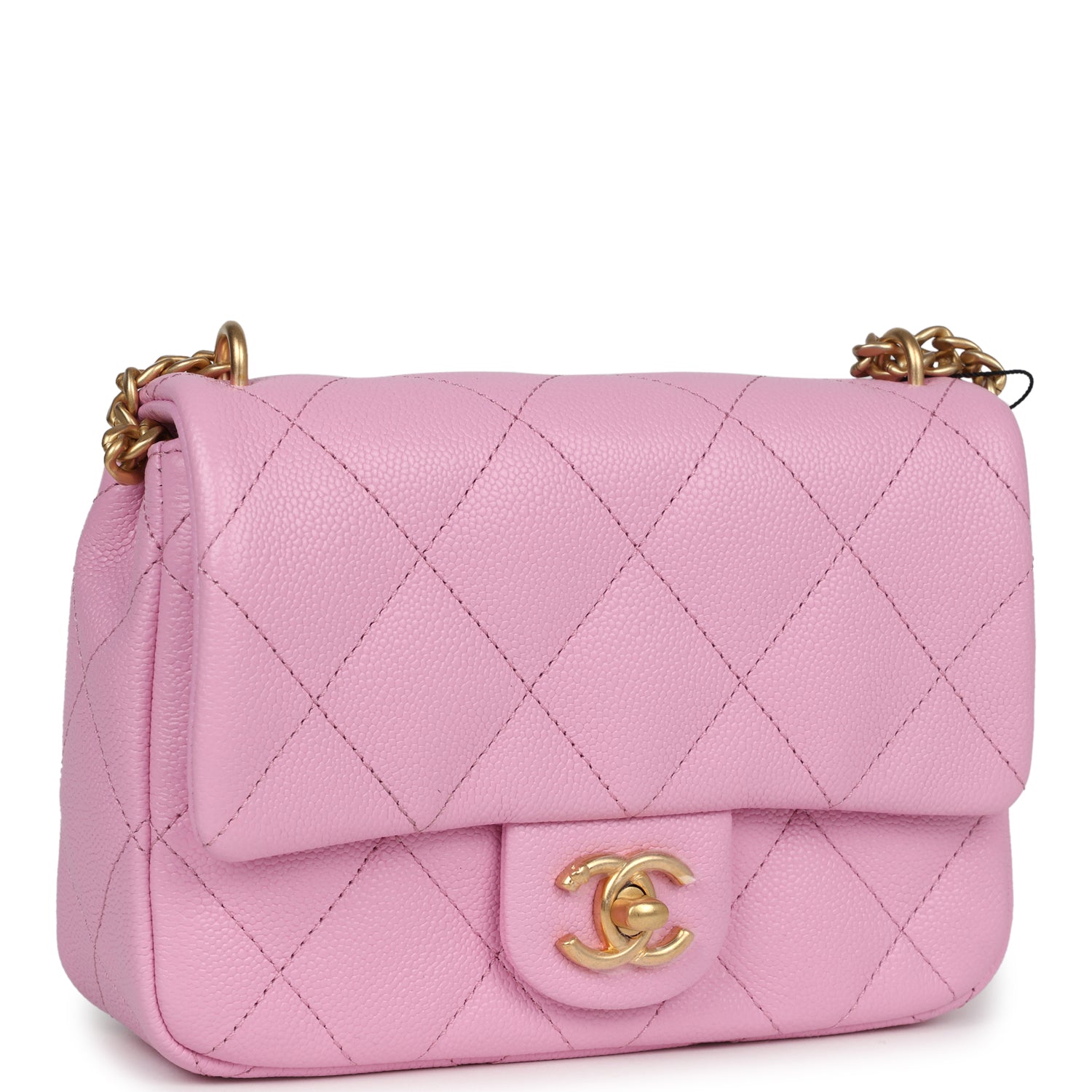 Chanel Mini Sweetheart Crush Square Flap Bag Pink Caviar Aged Gold Hardware - Bob Flawless Skincare 