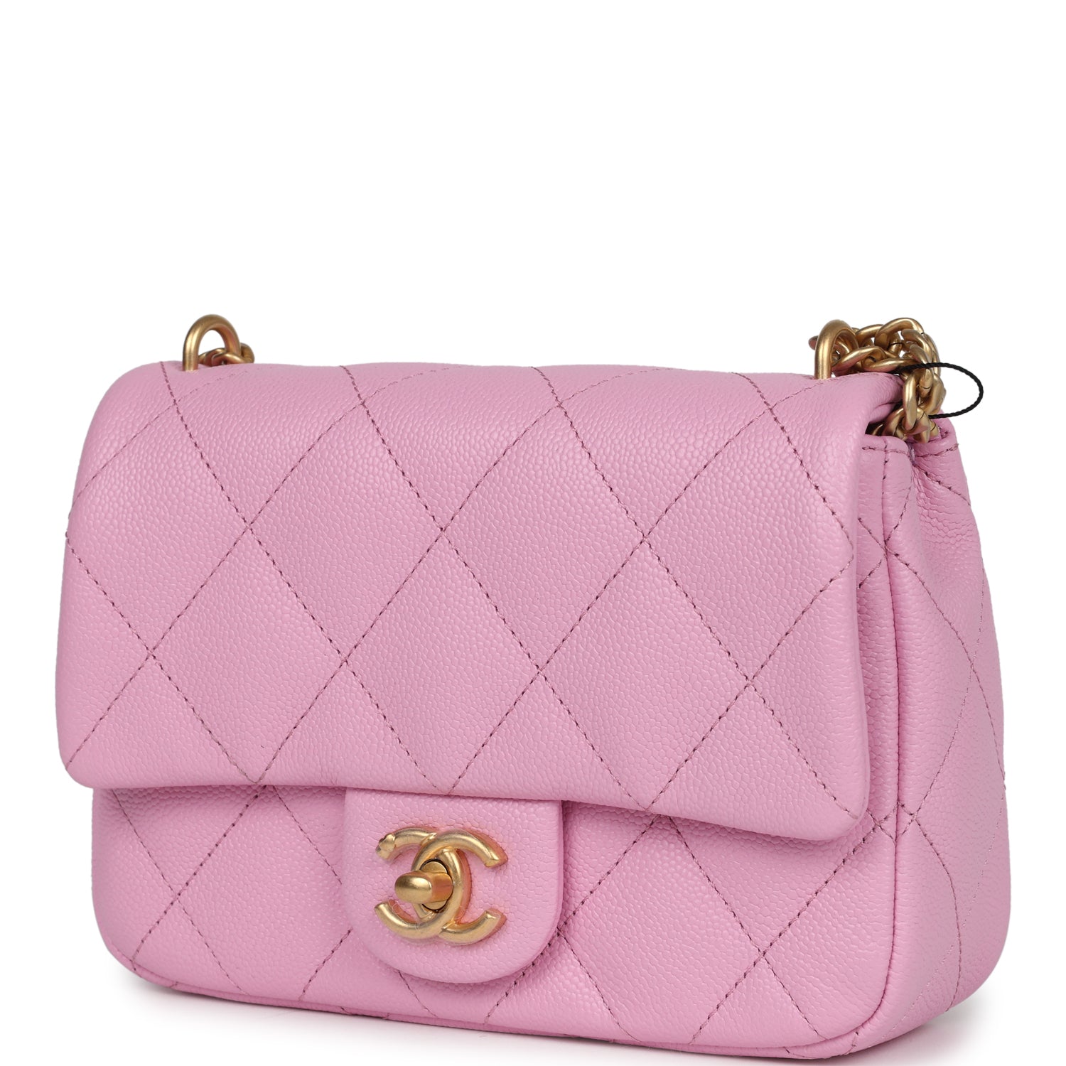 Chanel Mini Sweetheart Crush Square Flap Bag Pink Caviar Aged Gold Hardware - Bob Flawless Skincare 