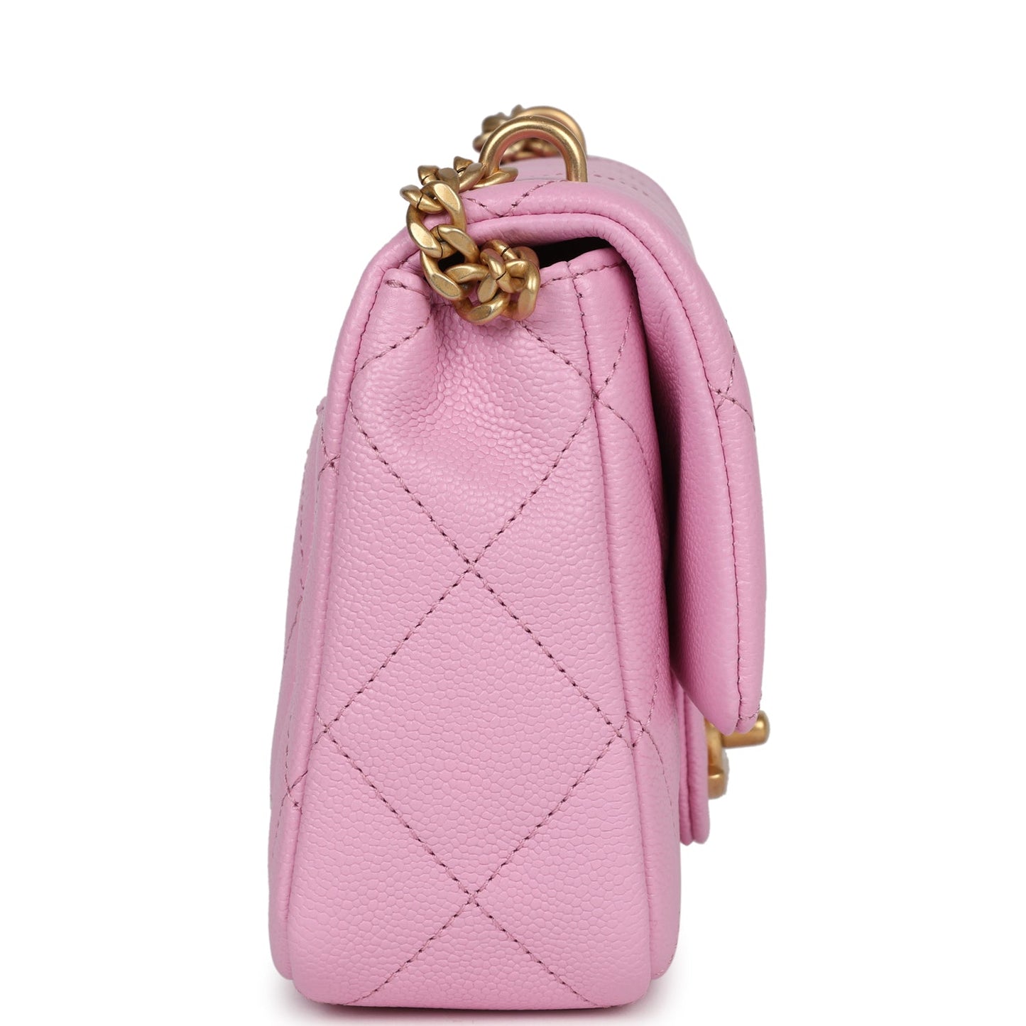 Chanel Mini Sweetheart Crush Square Flap Bag Pink Caviar Aged Gold Hardware - Bob Flawless Skincare 