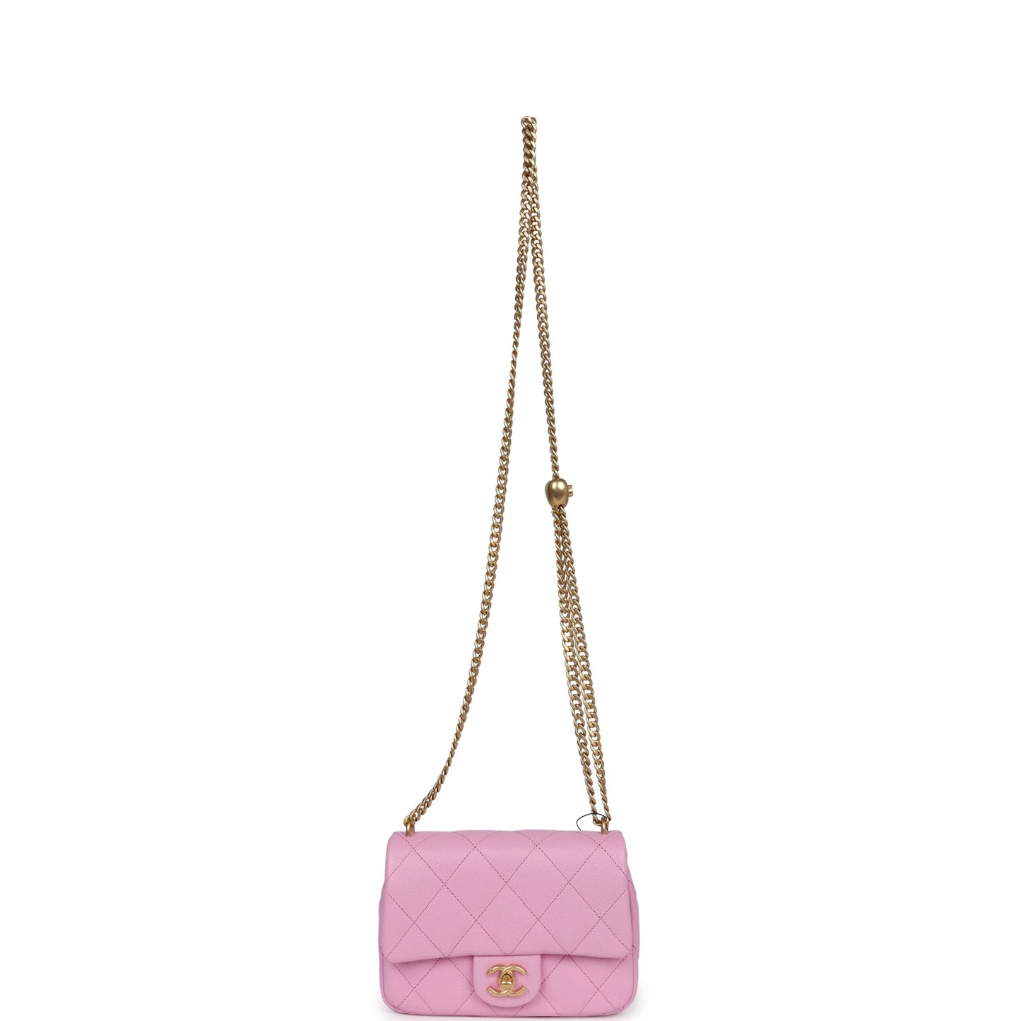 Chanel Mini Sweetheart Crush Square Flap Bag Pink Caviar Aged Gold Hardware - Bob Flawless Skincare 