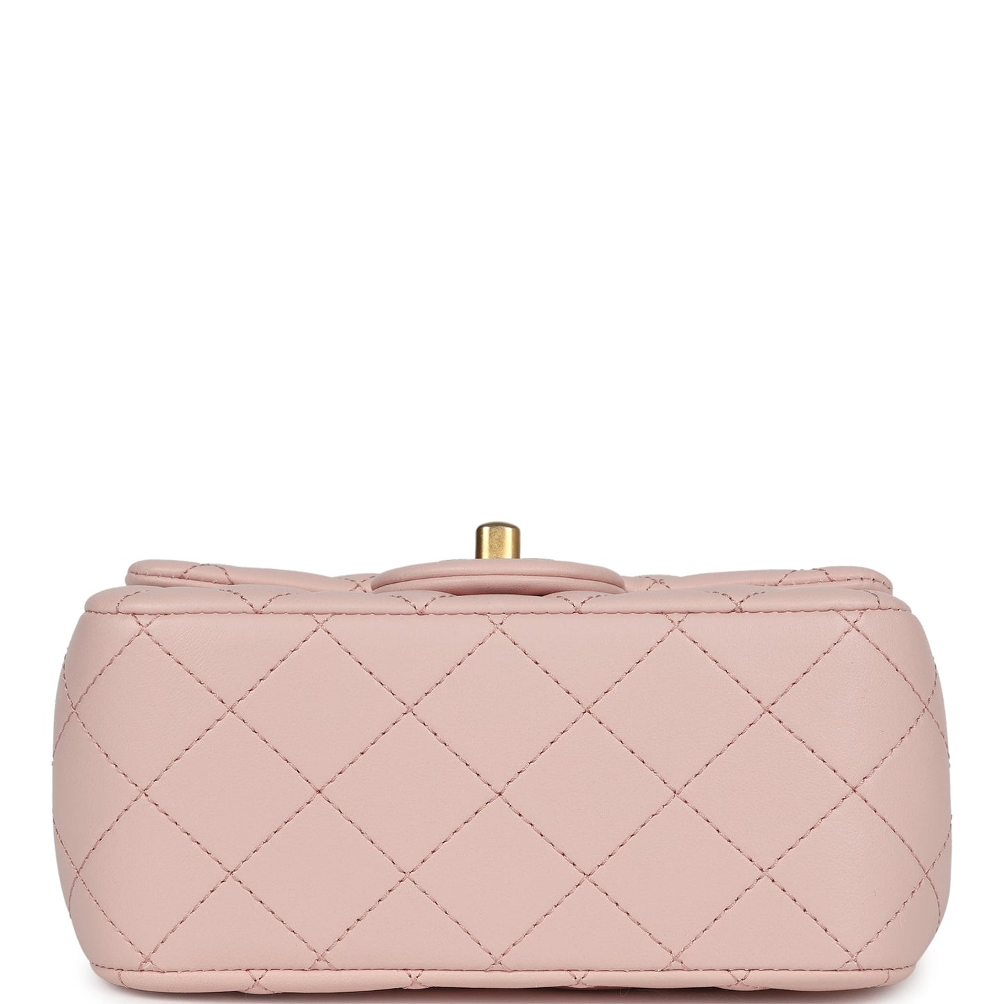 Chanel Mini Pearl Crush Square Flap Bag Light Pink Lambskin Aged Gold Hardware - Bob Flawless Skincare 