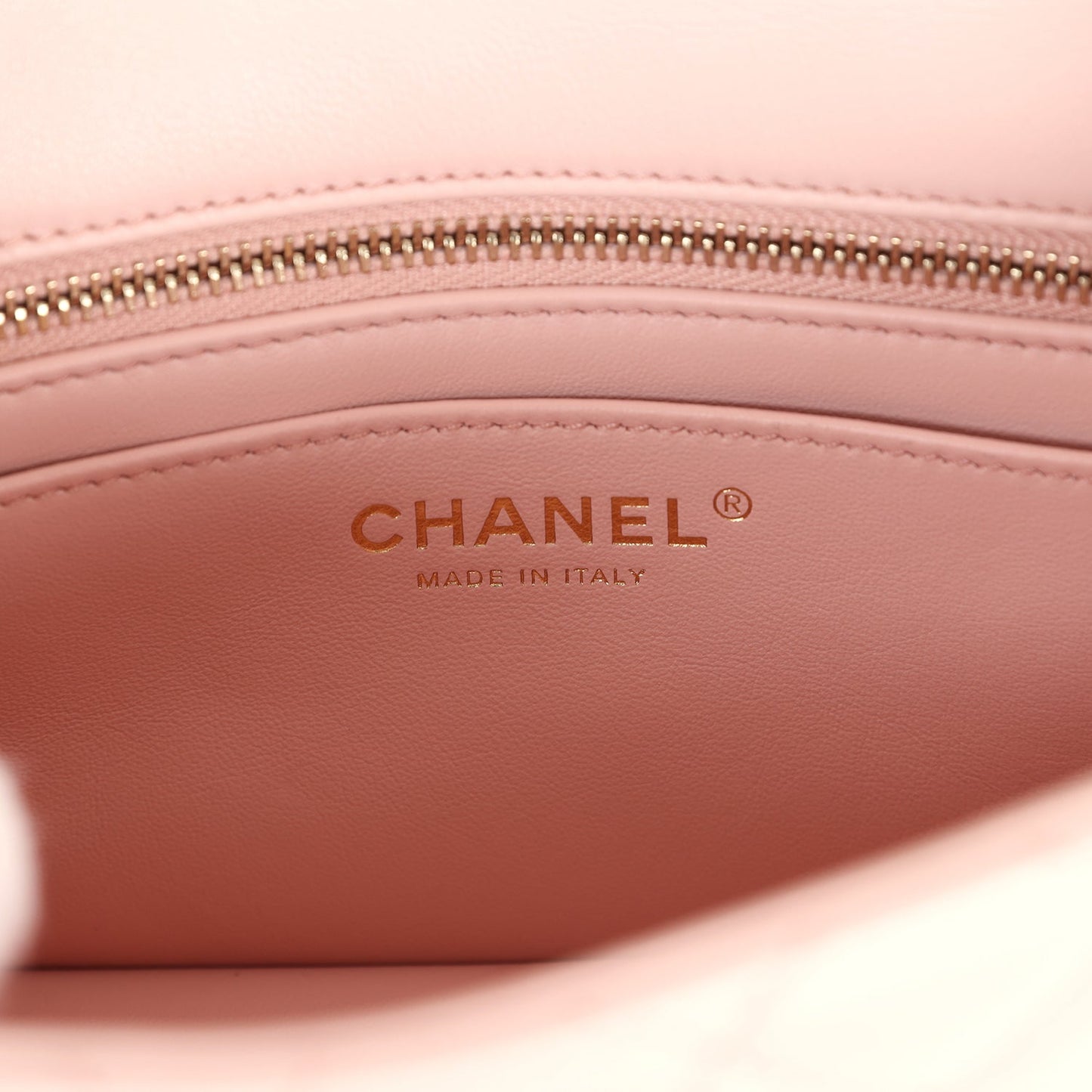 Chanel Mini Pearl Crush Square Flap Bag Light Pink Lambskin Aged Gold Hardware - Bob Flawless Skincare 