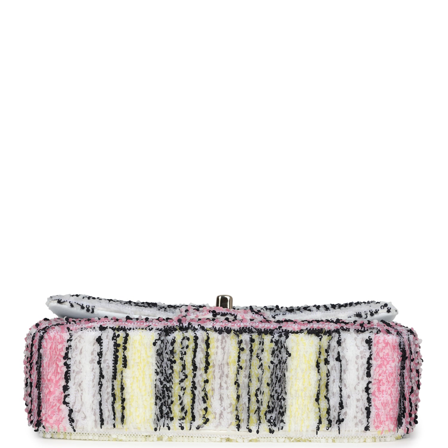 Chanel Mini Rectangular Flap White Multicolor Sequin Light Gold Hardware - Bob Flawless Skincare 