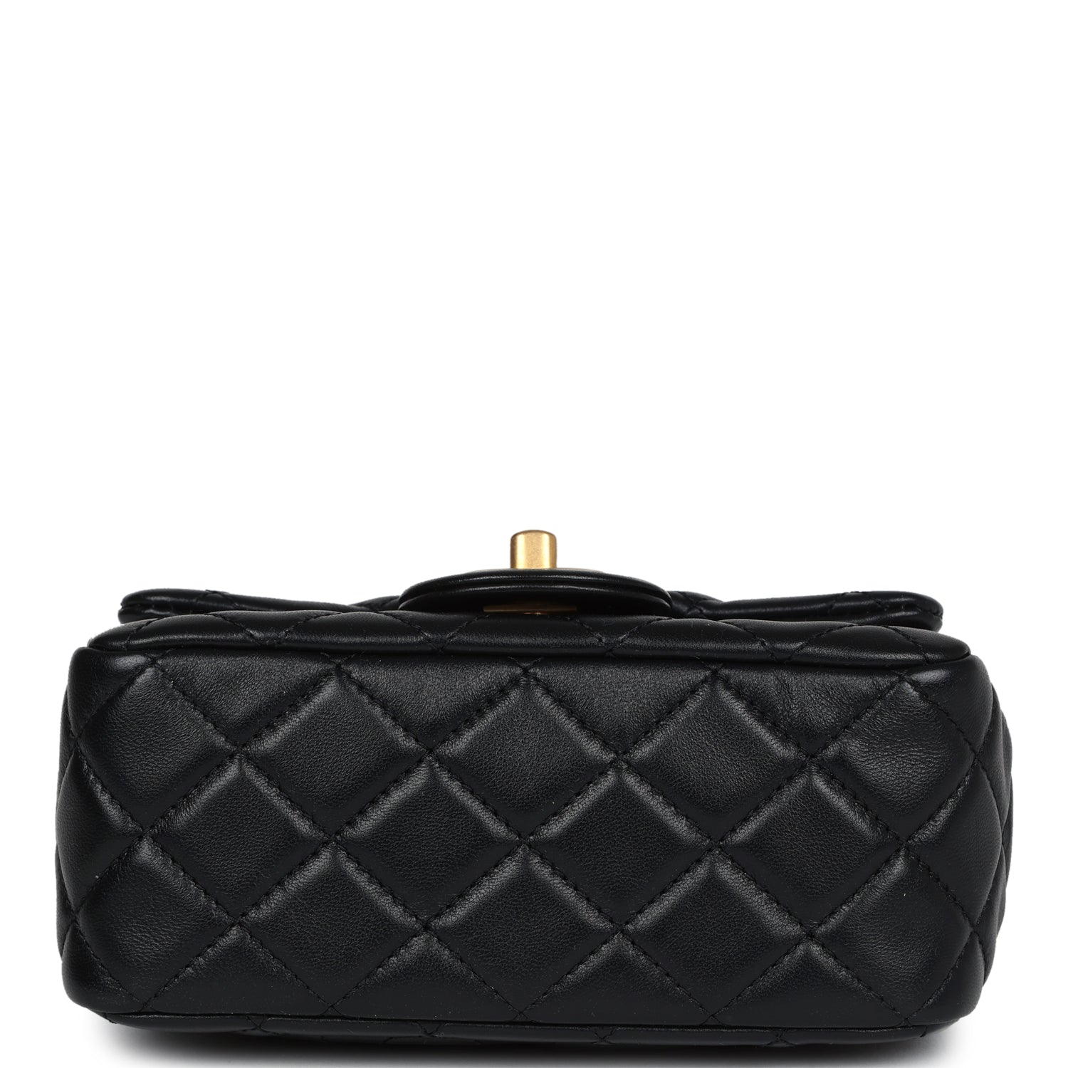 Chanel Mini Square Pearl Crush Flap Bag Black Lambskin Anitque Gold Hardware - Bob Flawless Skincare 