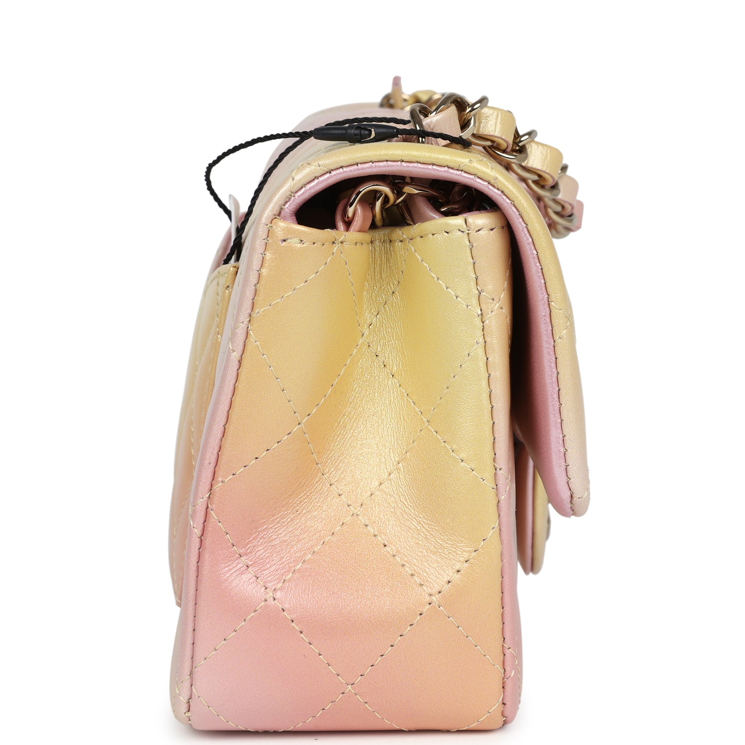 Chanel Mini Rectangular Flap Bag Iridescent Ombre Lambskin Light Gold Hardware - Bob Flawless Skincare 