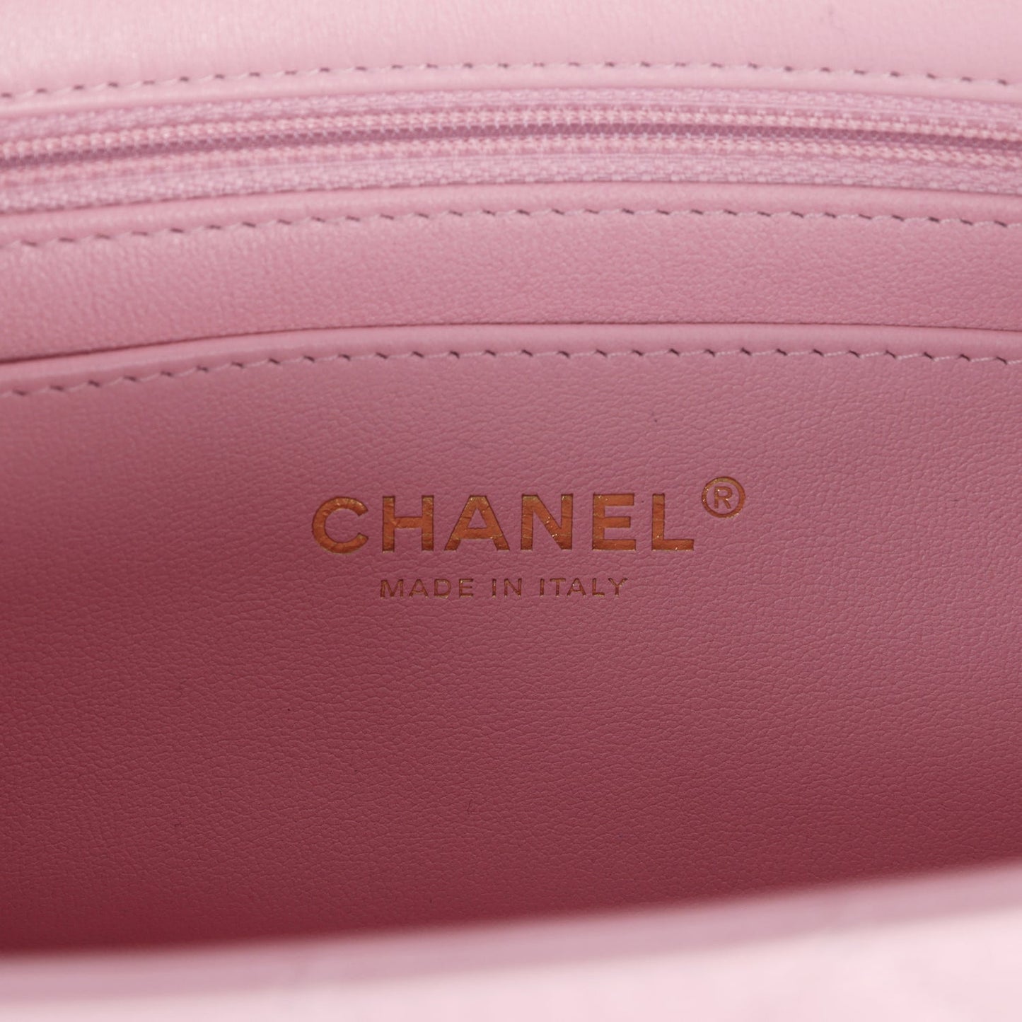 Chanel Mini Rectangular Flap Light Pink Lambskin Light Gold Hardware - Bob Flawless Skincare 