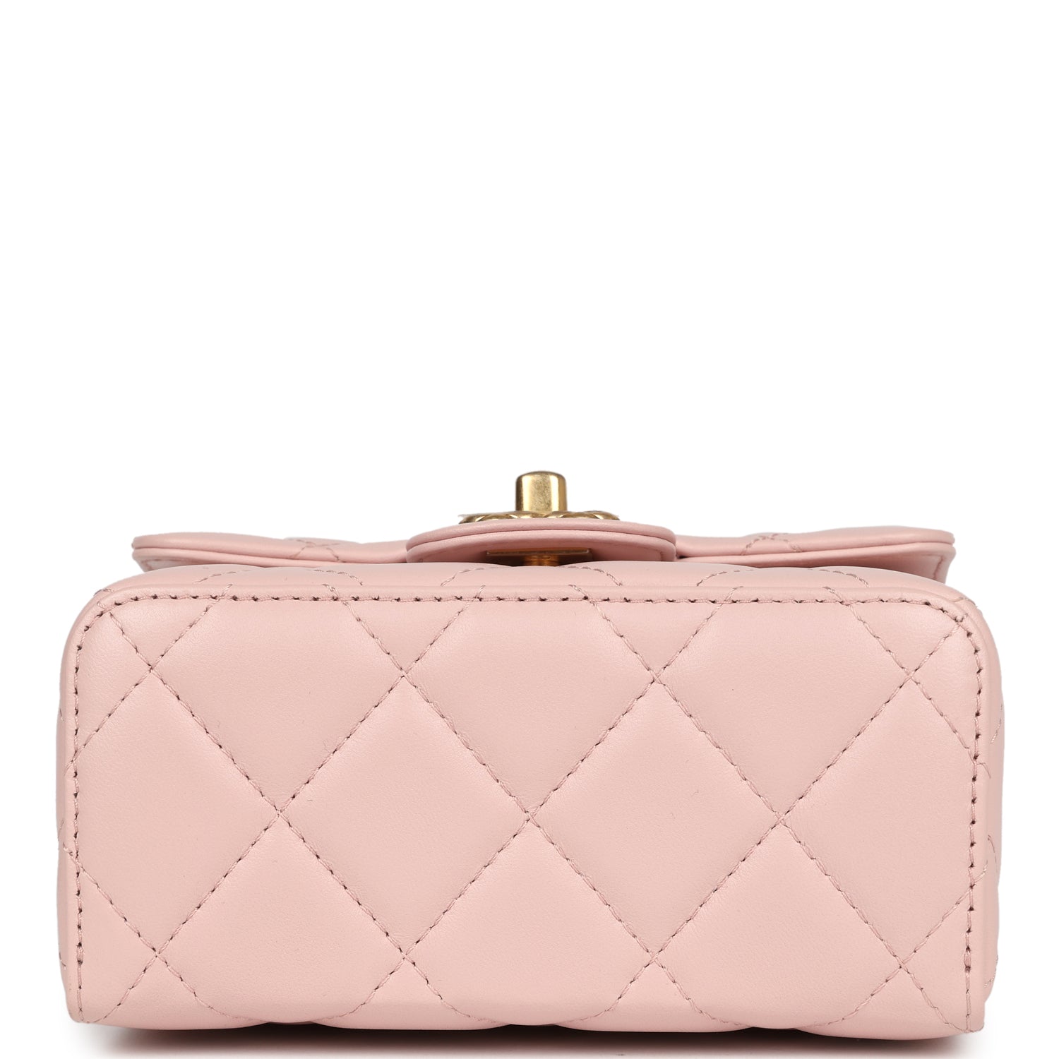 Chanel Mini Square Top Handle Flap Light Pink Lambskin Antique Gold Hardware - Bob Flawless Skincare 