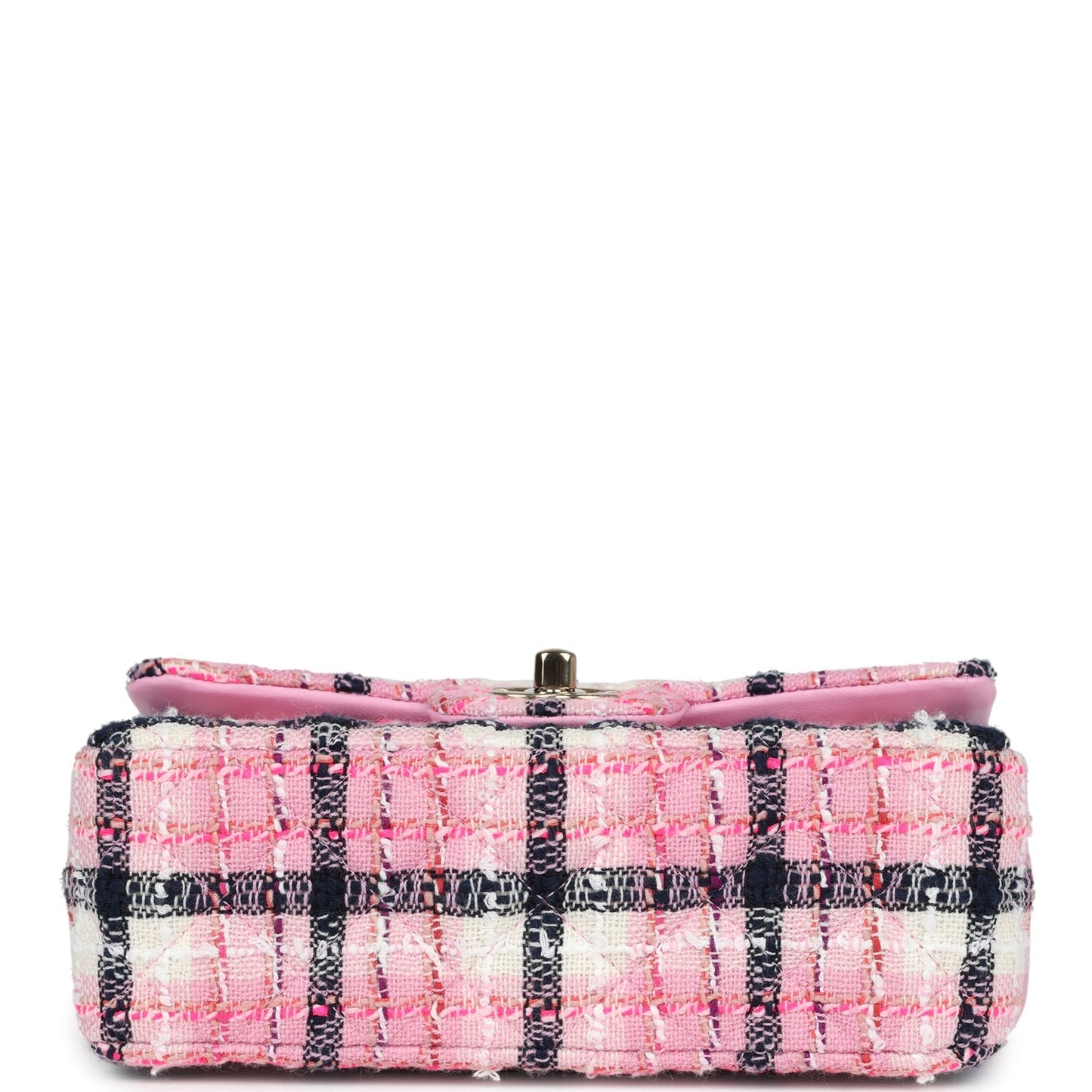 Chanel Mini Rectangular Flap Bag Pink, White and Black Tweed Light Gold Hardware - Bob Flawless Skincare 