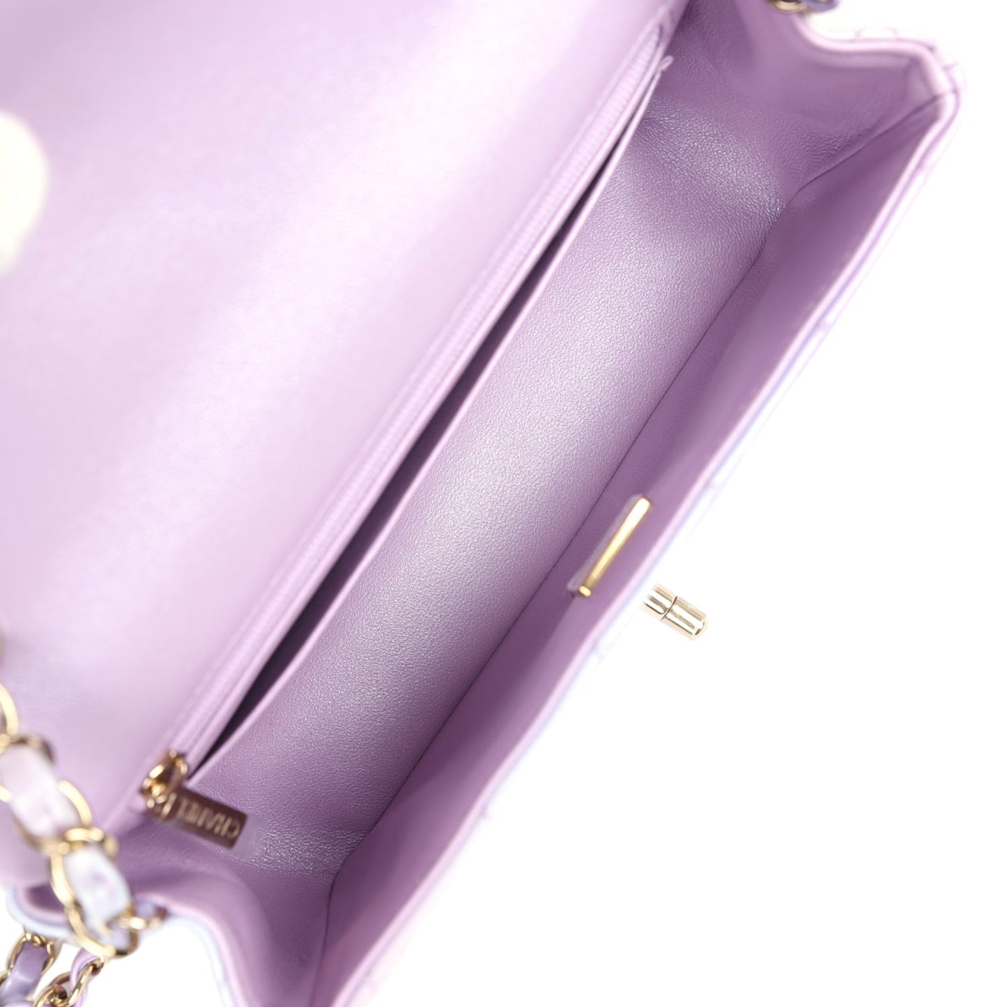 Chanel Mini Rectangular Flap Bag Purple Ombre Lambskin Light Gold Hardware - Bob Flawless Skincare 