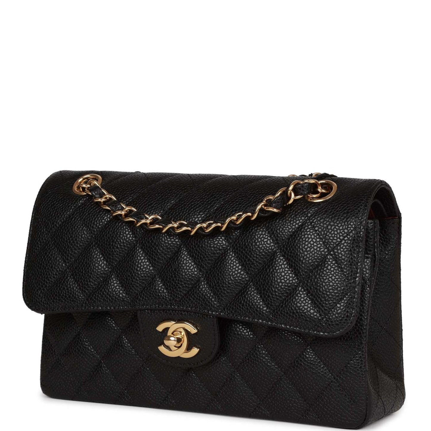 Chanel Small Classic Double Flap Black Caviar Gold Hardware