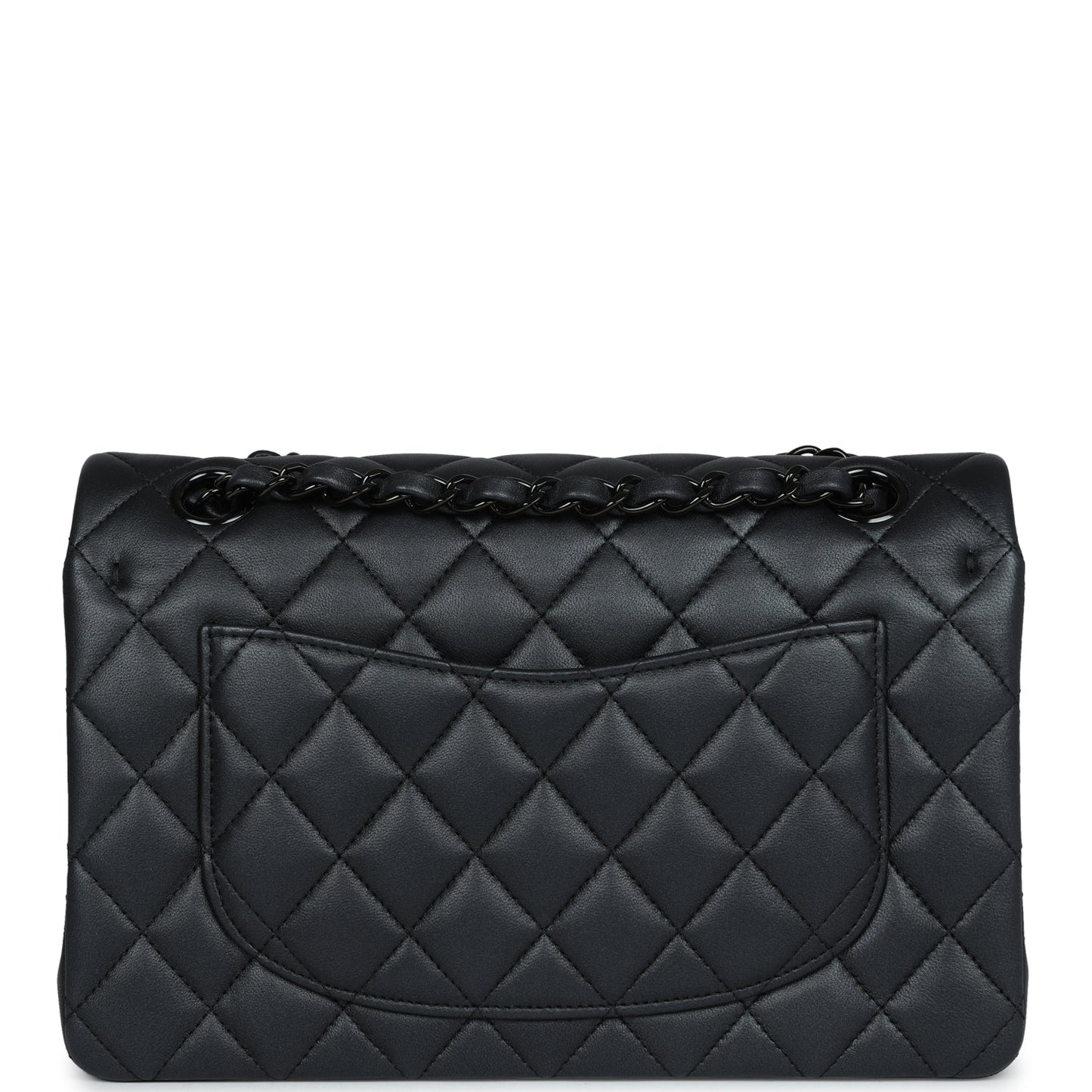 Chanel Small Classic Double Flap Bag SO Black Iridescent Lambskin Black Hardware