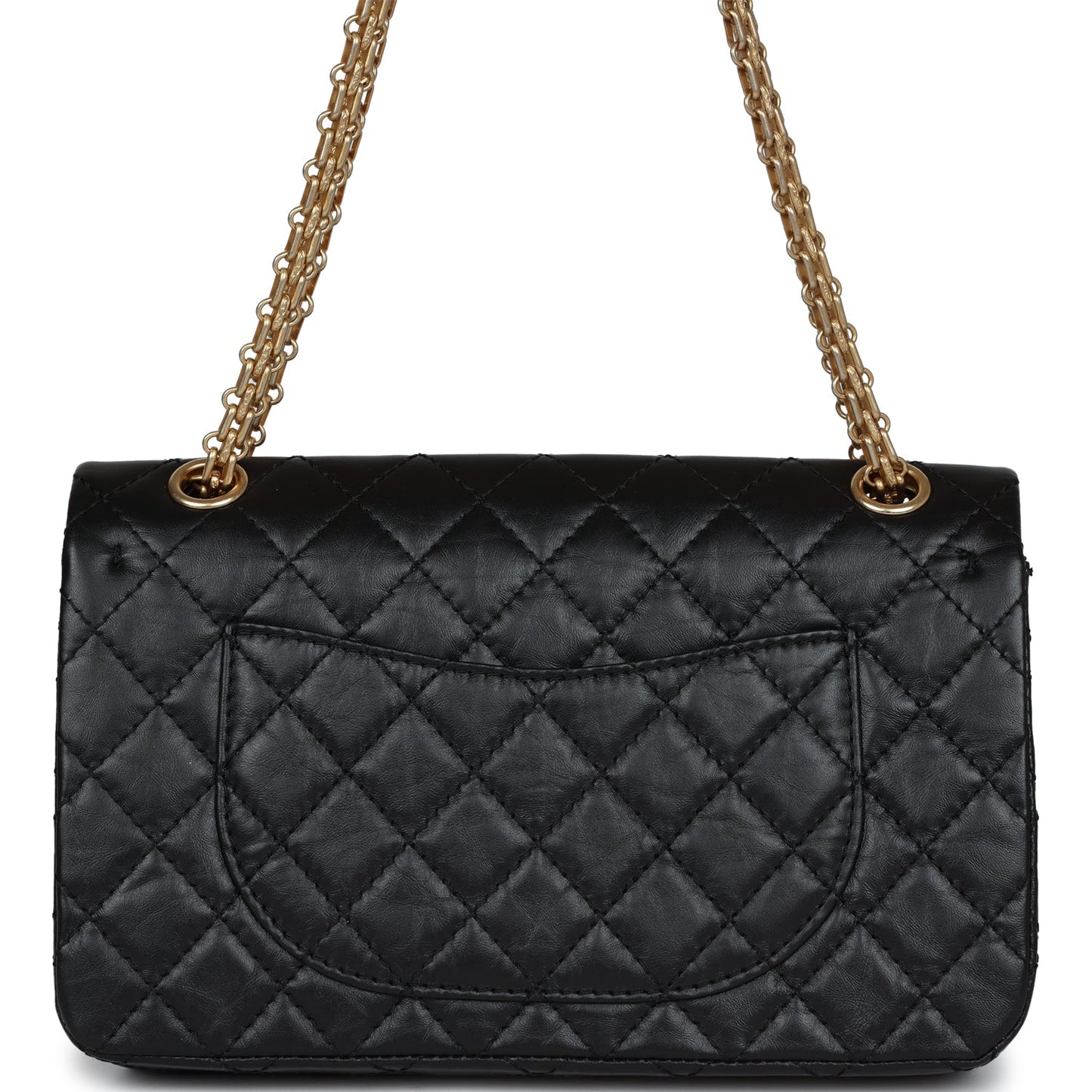 Chanel Small Reissue 225 2.55 Double Flap Lucky Charms Black Aged Calfskin Antique Gold Hardware