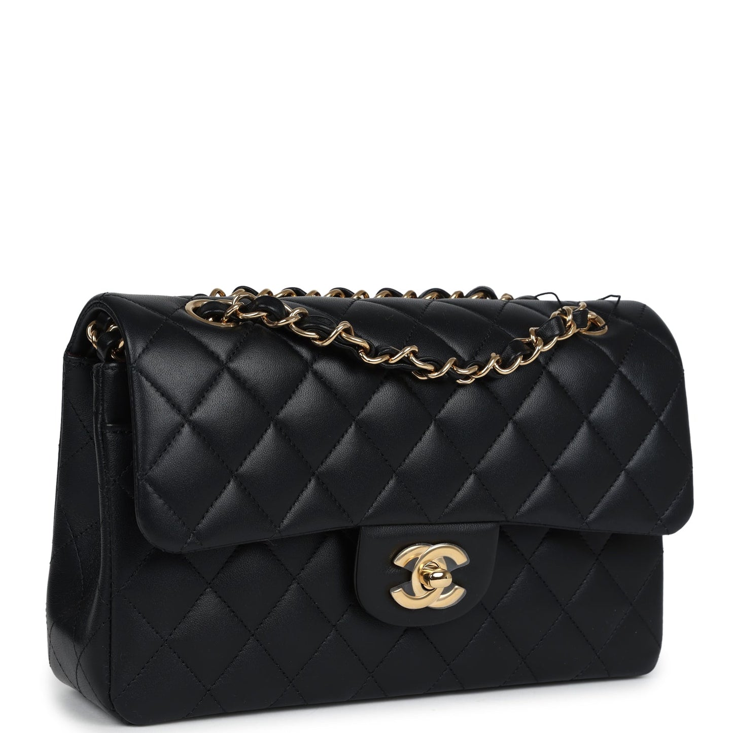 Chanel Small Classic Double Flap Black Lambskin Gold Hardware